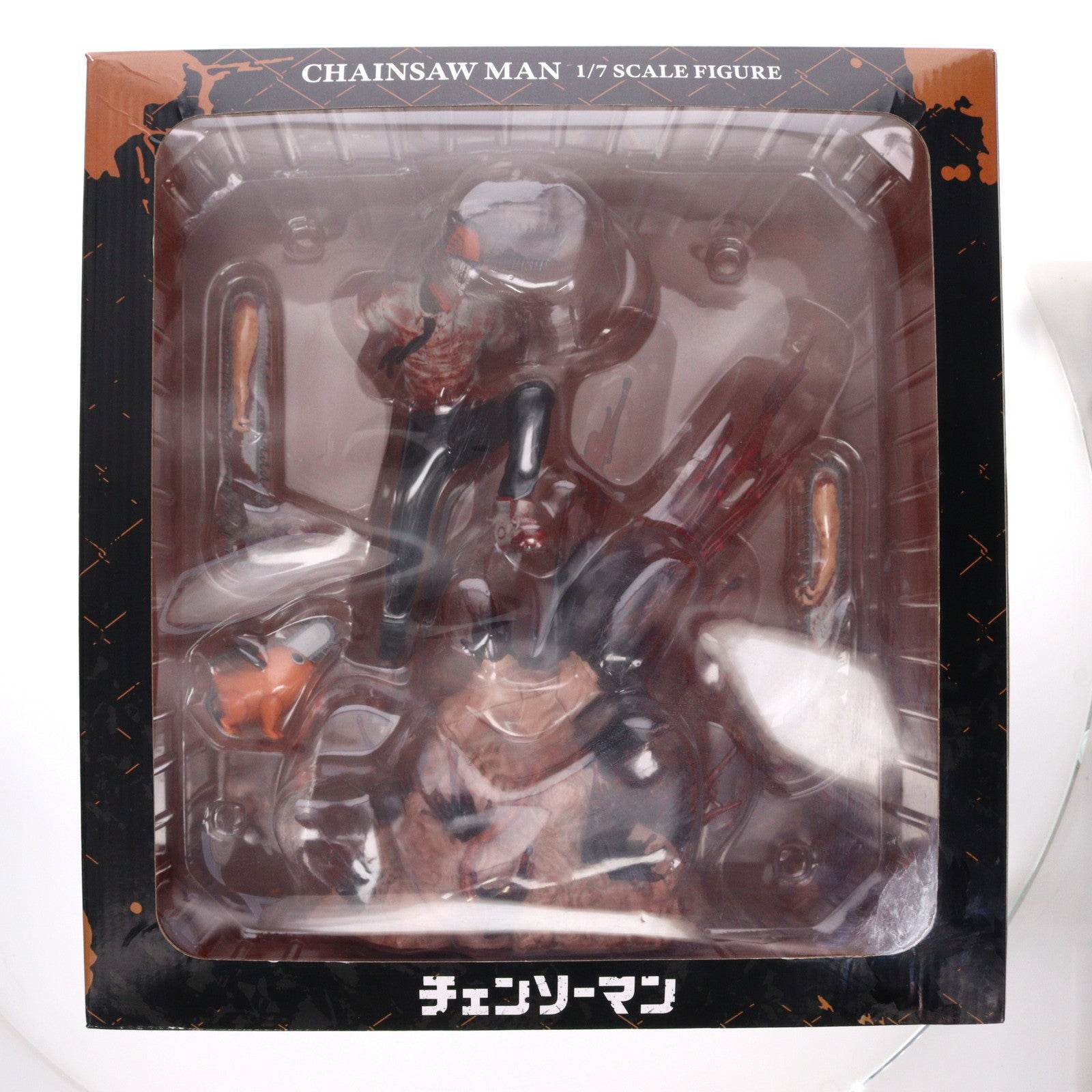 【中古即納】[FIG] eStream Store限定特典付属 SHIBUYA SCRAMBLE FIGURE チェンソーマン 1/7 完成品 フィギュア eStream/アルファサテライト(20230731)