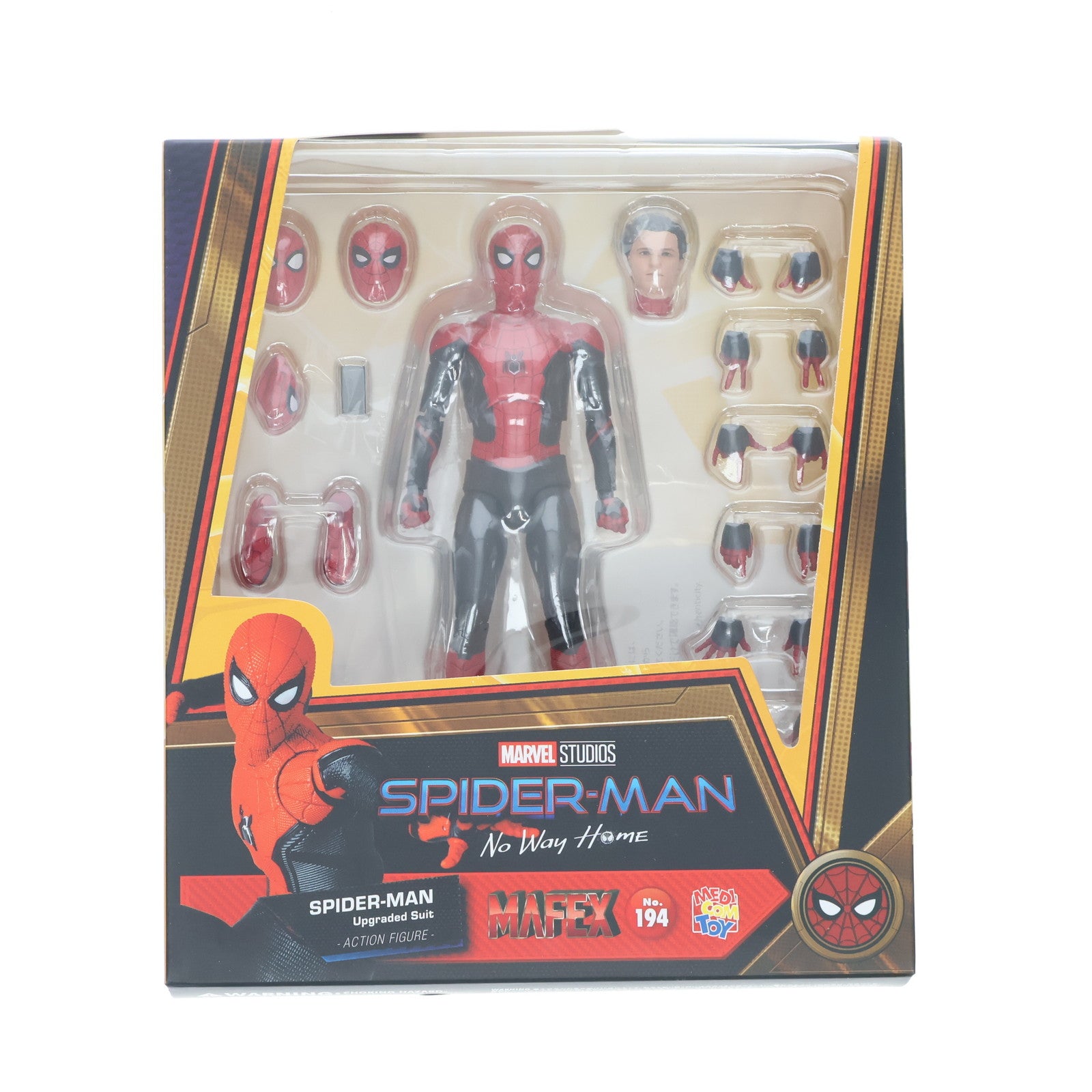 【中古即納】[FIG] マフェックス No.194 MAFEX SPIDER-MAN(スパイダーマン) UPGRADED SUIT(NO WAY HOME) スパイダーマン:ノー・ウェイ・ホーム 完成品 可動フィギュア メディコム・トイ(20230927)