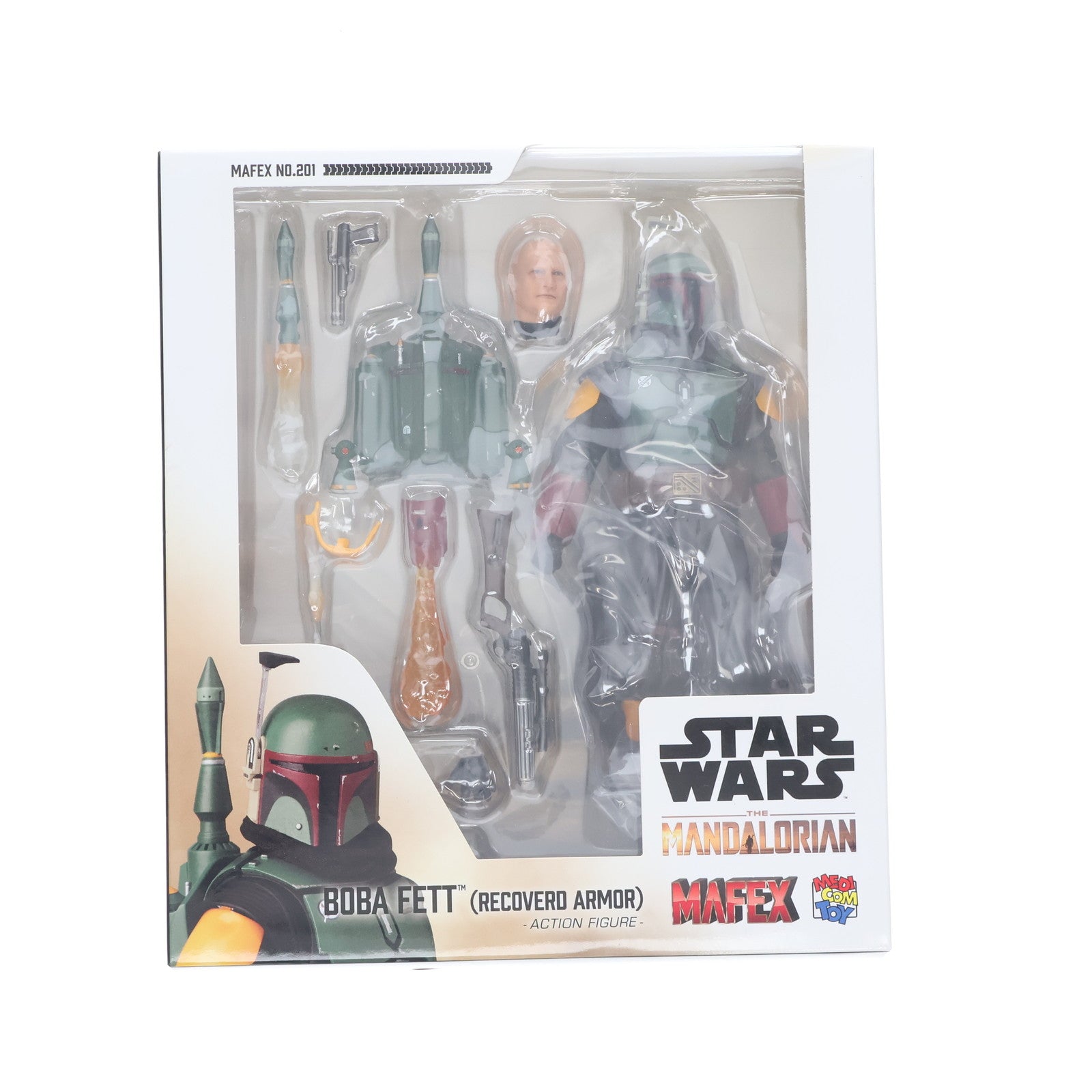 【中古即納】[FIG] マフェックス No.201 MAFEX BOBA FETT(TM)(ボバ・フェット) (Recovered Armor) STAR WARS(スター・ウォーズ) ザ・マンダロリアン 完成品 可動フィギュア メディコム・トイ(20240430)