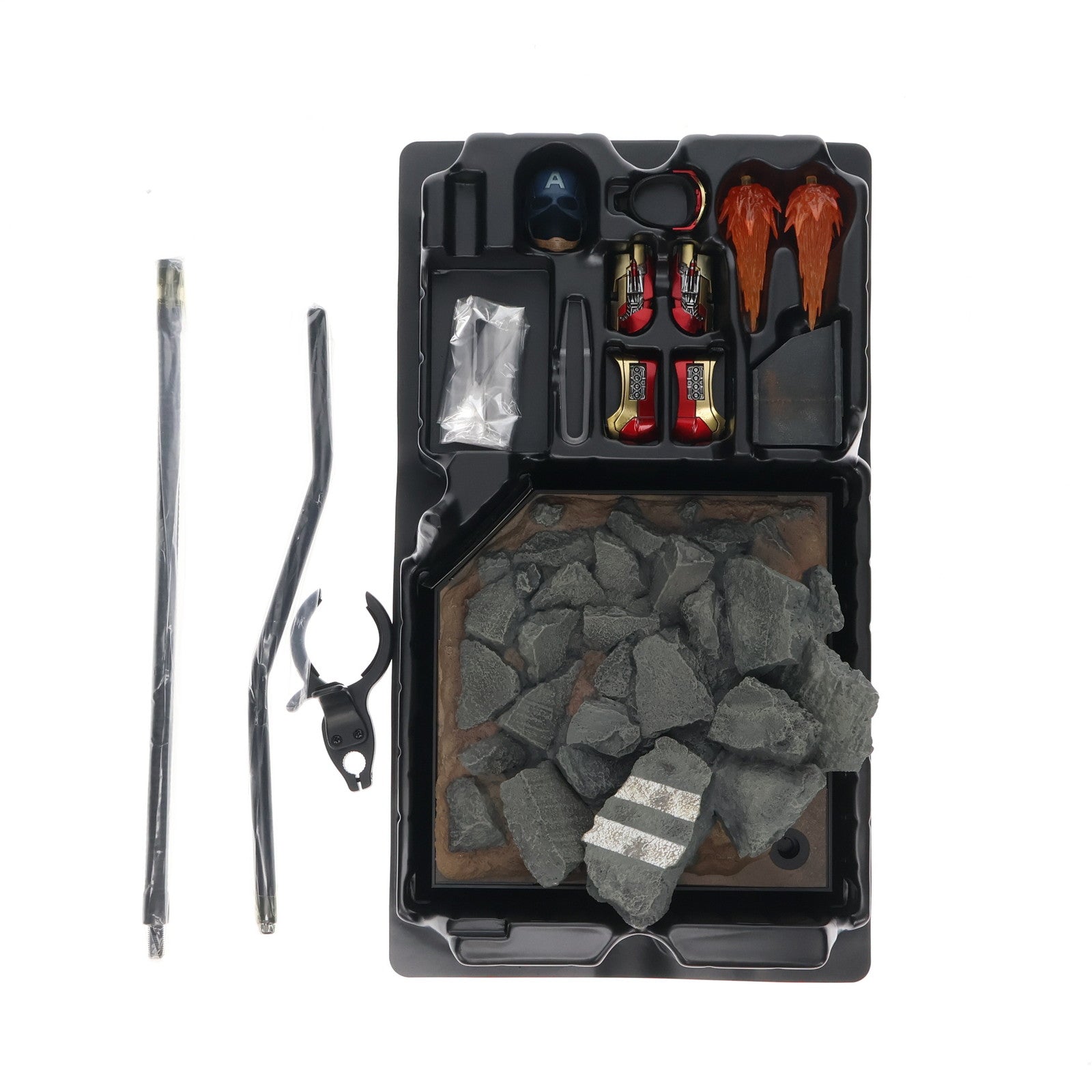 【中古即納】[FIG] ムービー・マスターピース DIECAST アイアンマン・マーク46 シビル・ウォー/キャプテン・アメリカ 1/6 完成品 可動フィギュア(MM#353D16) ホットトイズ(20170531)