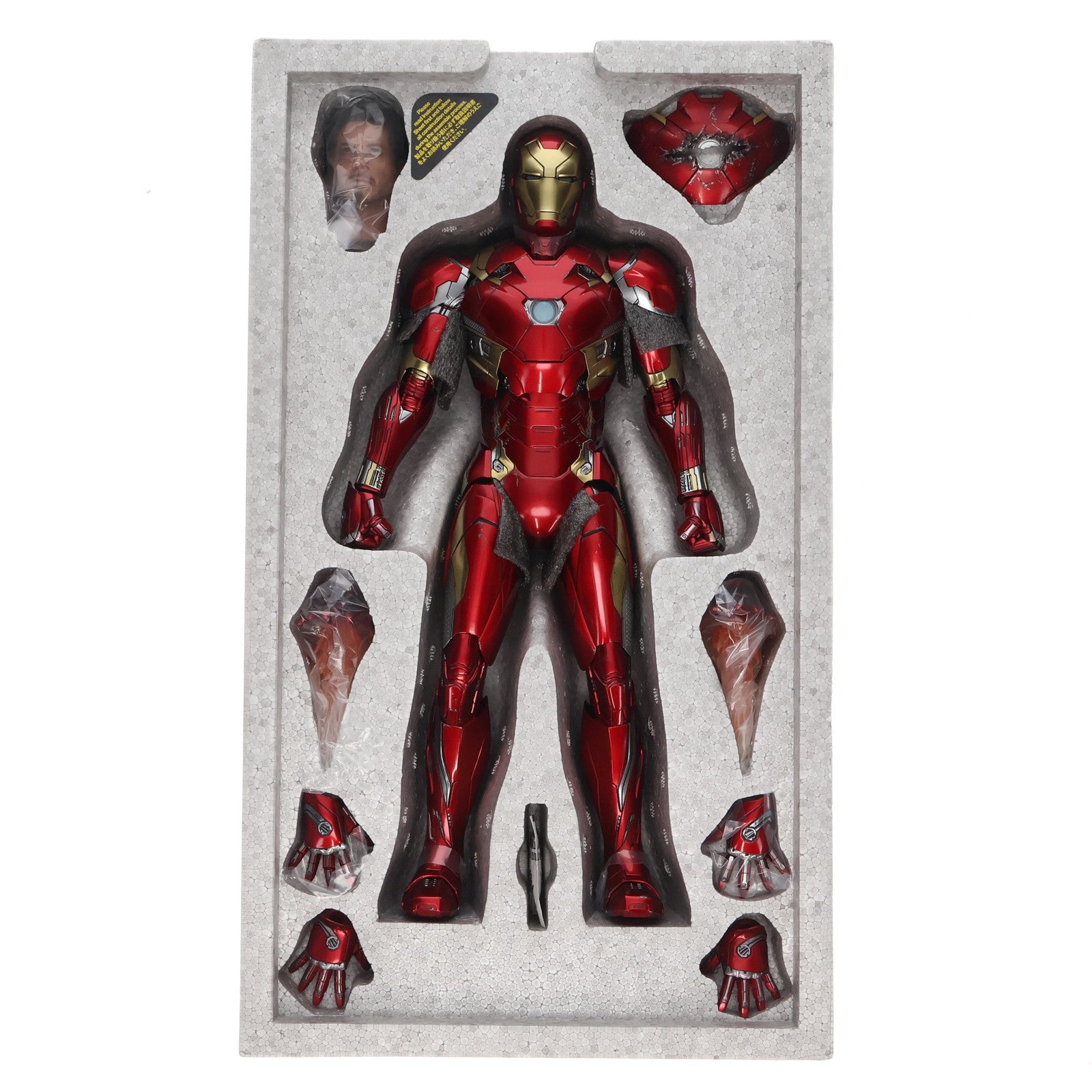 【中古即納】[FIG] ムービー・マスターピース DIECAST アイアンマン・マーク46 シビル・ウォー/キャプテン・アメリカ 1/6 完成品 可動フィギュア(MM#353D16) ホットトイズ(20170531)