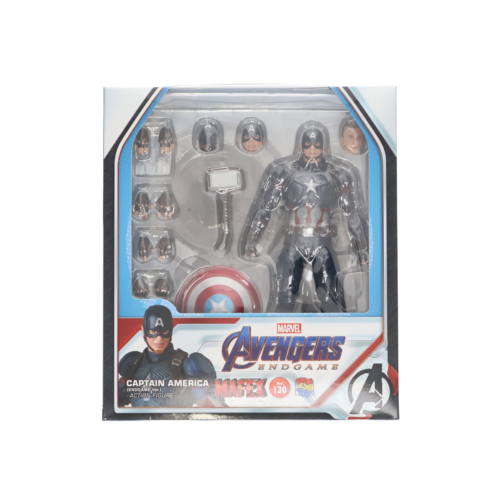 【中古即納】[FIG] マフェックス No.130 MAFEX CAPTAIN AMERICA(ENDGAME Ver.)(キャプテンアメリカ エンドゲームVer.) アベンジャーズ/エンドゲーム 完成品 可動フィギュア メディコム・トイ(20220417)