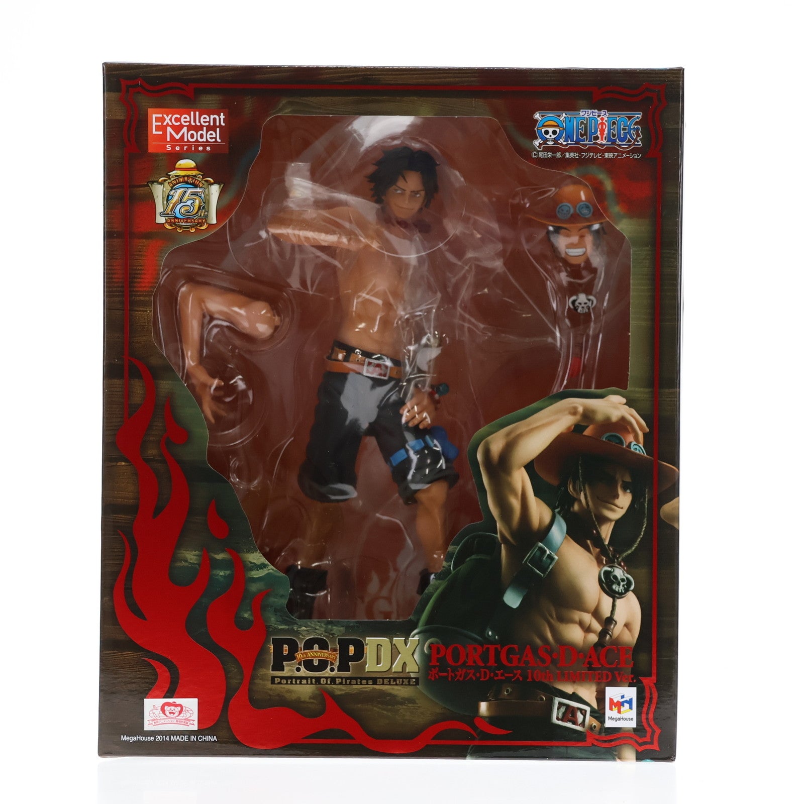 【中古即納】[FIG] Portrait.Of.Pirates P.O.P NEO-DX ポートガス・D・エース 10th LIMITED Ver. ONE PIECE(ワンピース) 1/8 完成品 フィギュア メガハウス(20141228)