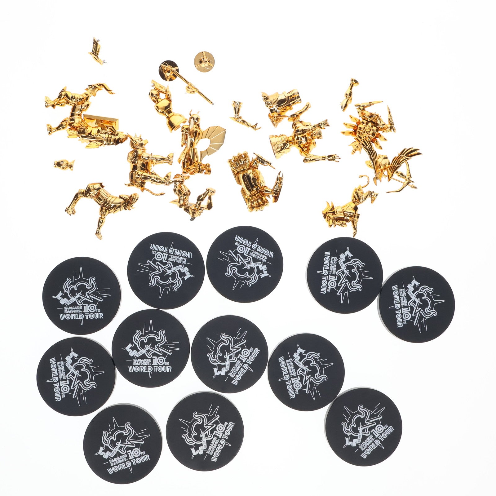 【中古即納】[FIG] 聖闘士聖衣神話APPENDIX 黄金聖衣オブジェセット WORLD TOUR Ver. 魂ネイションズ 10th Anniversary WORLD TOUR 開催記念 聖闘士星矢 完成品 フィギュア バンダイ(20170527)