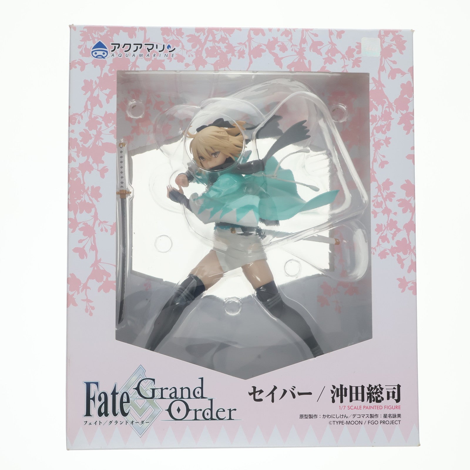 【中古即納】[FIG] セイバー/沖田総司(おきたそうじ) Fate/Grand Order(フェイト/グランドオーダー) 1/7 完成品 フィギュア アクアマリン(20190131)