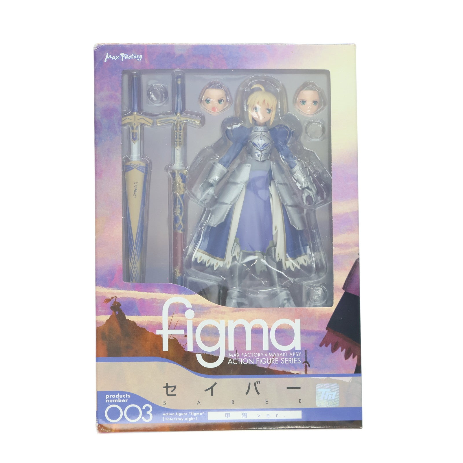 【中古即納】[FIG] figma(フィグマ) 003 セイバー 甲冑ver. Fate/stay night 完成品 可動フィギュア マックスファクトリー(20080430)
