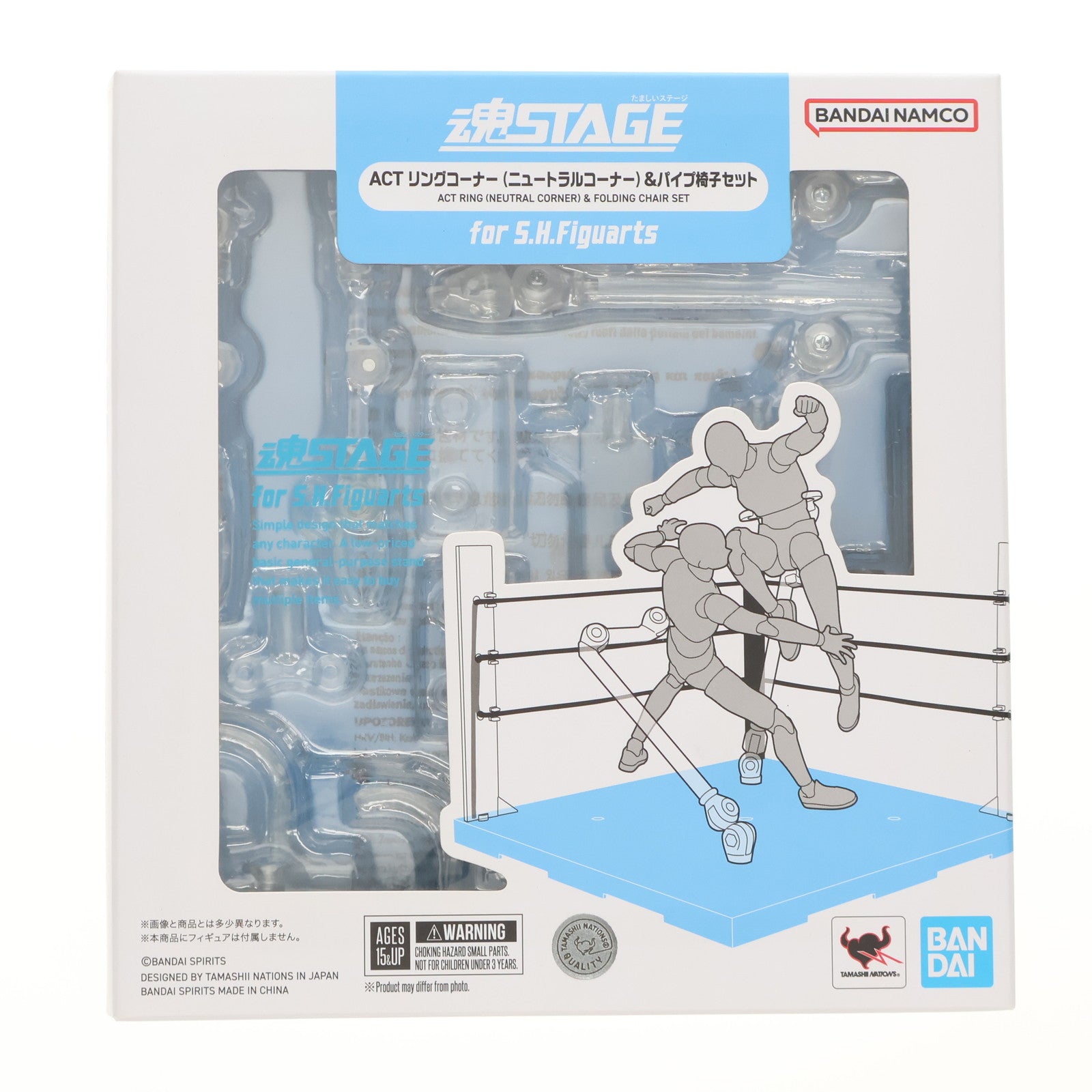【中古即納】[FIG] 魂STAGE(魂ステージ) ACT リングコーナー(ニュートラルコーナー)&パイプ椅子セット for S.H.Figuarts(フィギュアーツ) フィギュア用アクセサリ バンダイスピリッツ(20250125)
