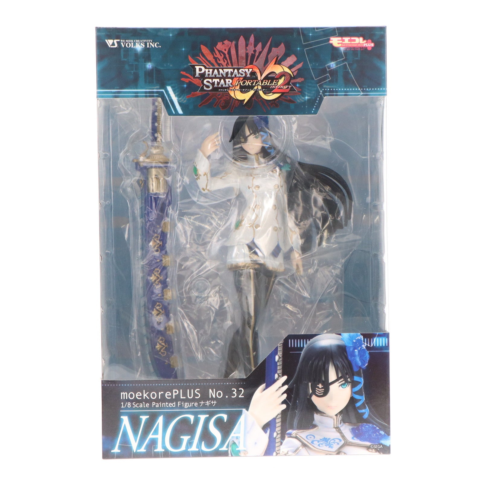 【中古即納】[FIG] モエコレPLUS No.32 ナギサ ファンタシースターポータブル2 インフィニティ 1/8 完成品 フィギュア ボークスショップ&ホビー天国ウェブ限定 ボークス(20121229)