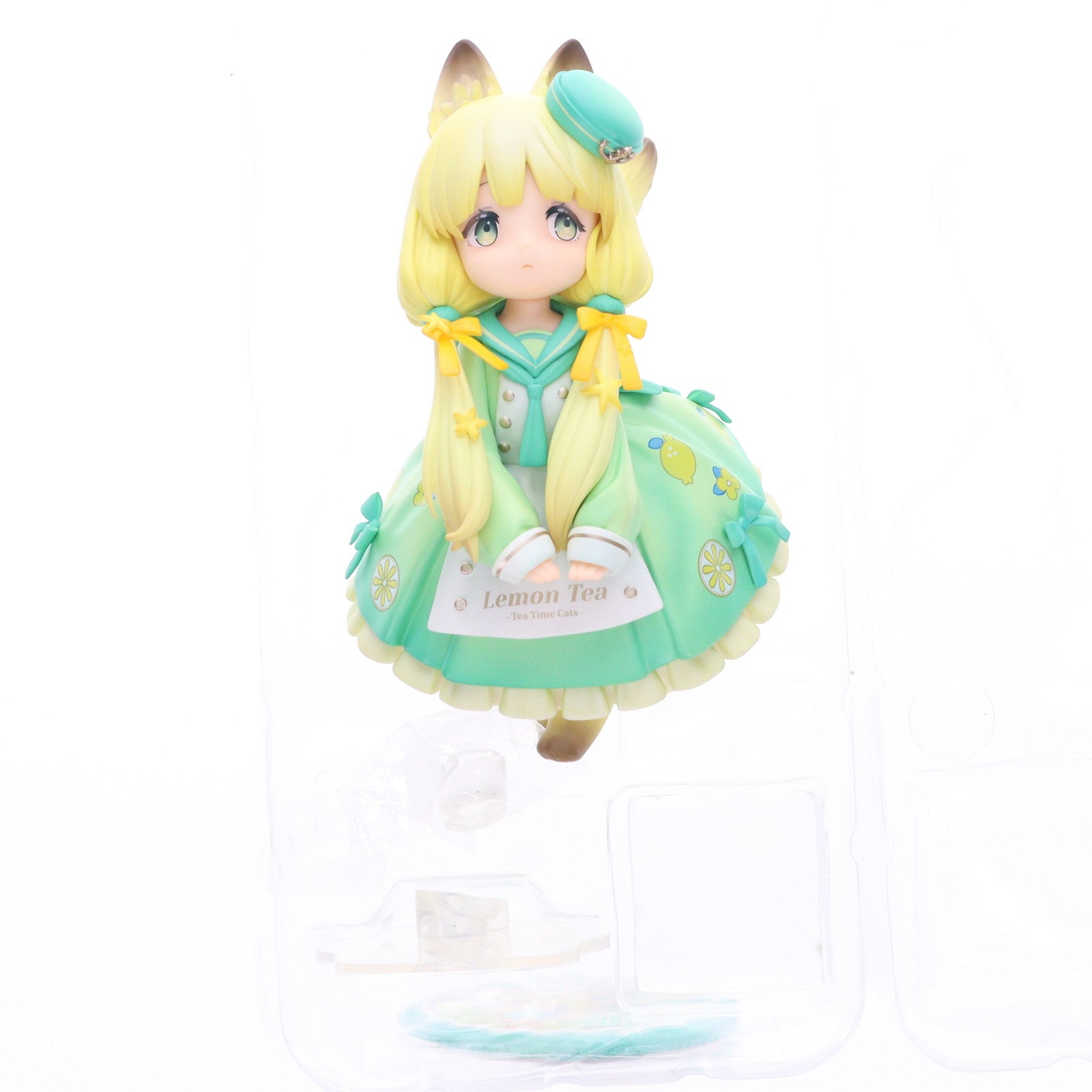 【中古即納】[FIG] 缶バッジ付属 あみあみ限定 オリジナルデフォルメフィギュアDLCシリーズ 『ティータイム キャッツ』:「レモン・キャット」 完成品 フィギュア RIBOSE(核糖文化)(20251031)