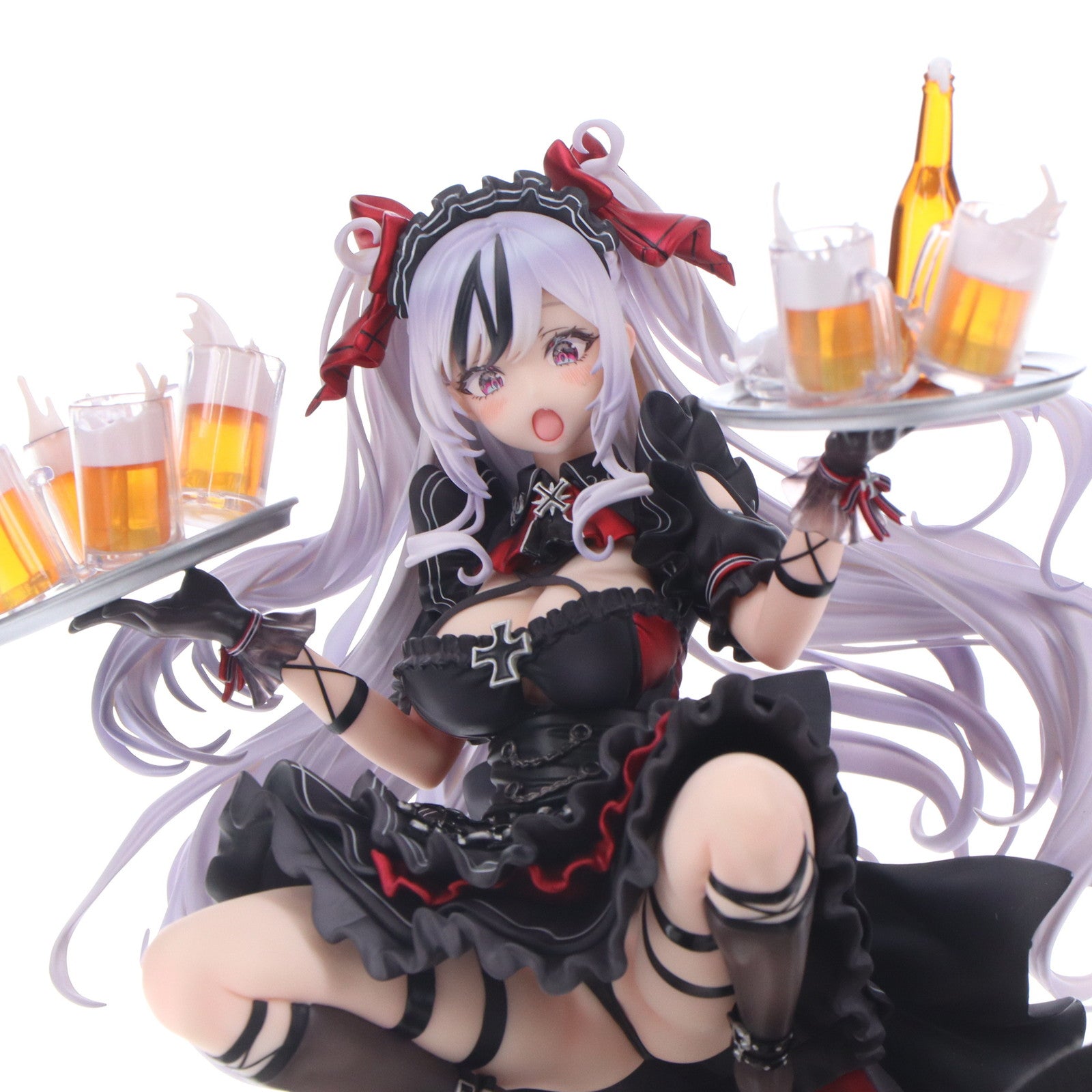 【中古即納】[FIG] ポスター無しフェイスパーツ付属 エルベ 見せ場訪れず? あみあみ限定版 アズールレーン 1/7 完成品 フィギュア GOLDENHEAD+(ゴールデンヘッドプラス)(20250731)