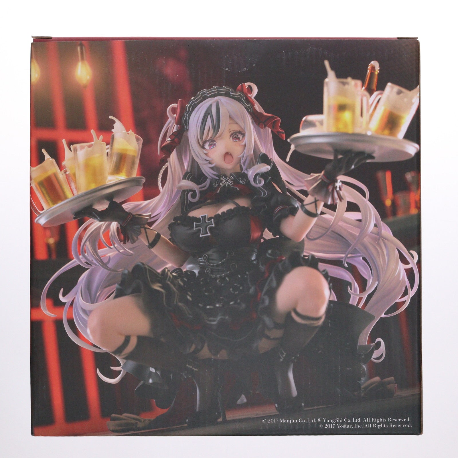 【中古即納】[FIG] ポスター無しフェイスパーツ付属 エルベ 見せ場訪れず? あみあみ限定版 アズールレーン 1/7 完成品 フィギュア GOLDENHEAD+(ゴールデンヘッドプラス)(20250731)