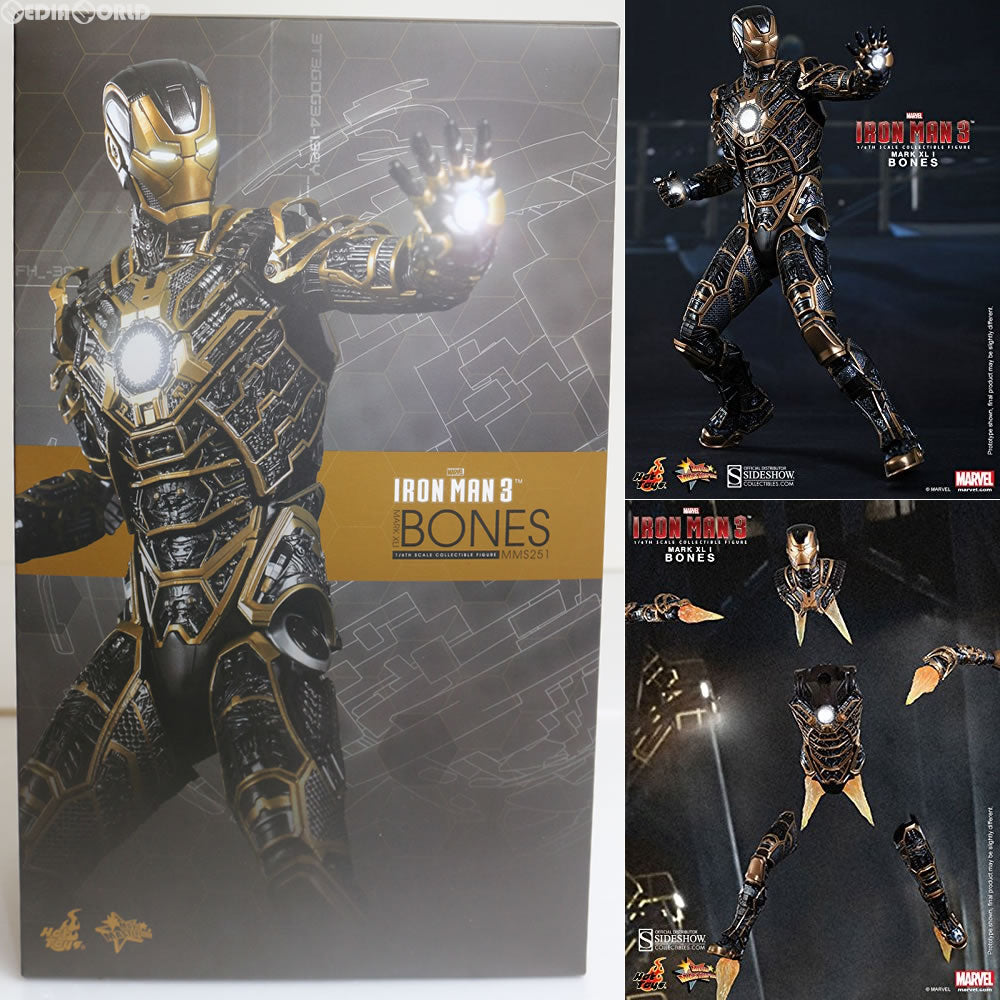 【中古即納】[FIG] ムービー・マスターピース アイアンマン・マーク41(ボーンズ) アイアンマン3 1/6 完成品 アクションフィギュア(MMS251) ホットトイズ(20150731)
