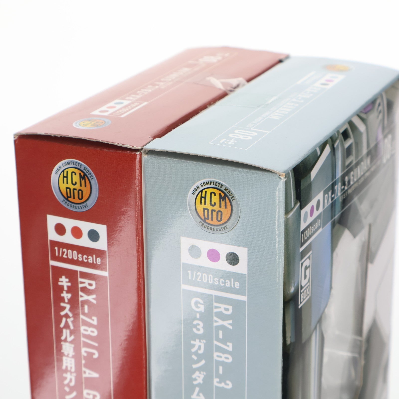【中古即納】[FIG] HCM-Pro08-00&08-01 G-BOX G-3ガンダム&キャスバル専用ガンダム 機動戦士ガンダムMSV 機動戦士ガンダム ギレンの野望 1/200 完成品 可動フィギュア バンダイ(20041113)