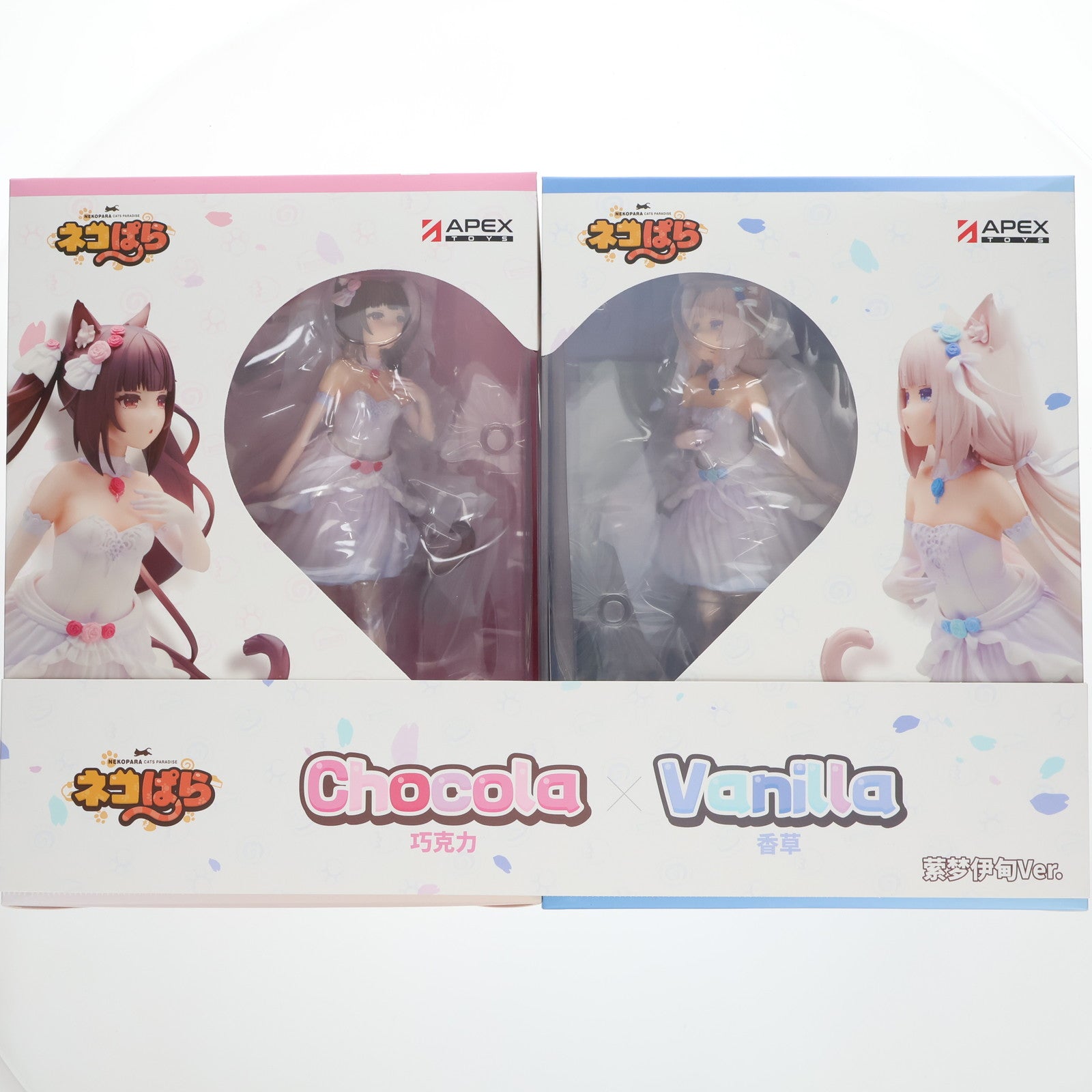 【中古即納】[FIG] アクリルイラストボード付属 ショコラ&バニラ エデンの夢ver. ネコぱら 1/7 完成品 フィギュア APEX(エーペックス)(20250331)