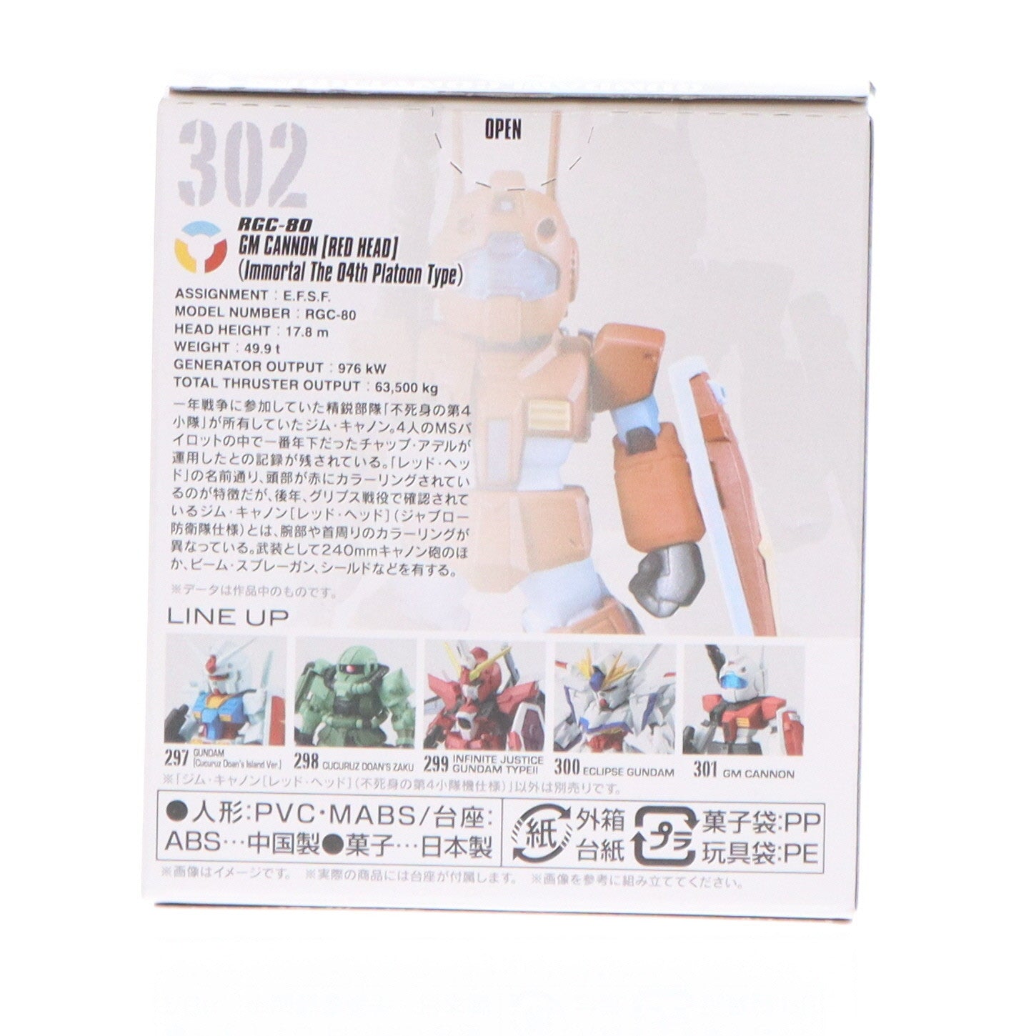 【中古即納】[FIG] (単品)(食玩) ジム・キャノン[レッド・ヘッド](不死身の第4小隊機仕様) FW GUNDAM CONVERGE(ガンダムコンバージ) #26 機動戦士ガンダム0083 STARDUST MEMORY(スターダストメモリー) フィギュア バンダイ(20241118)