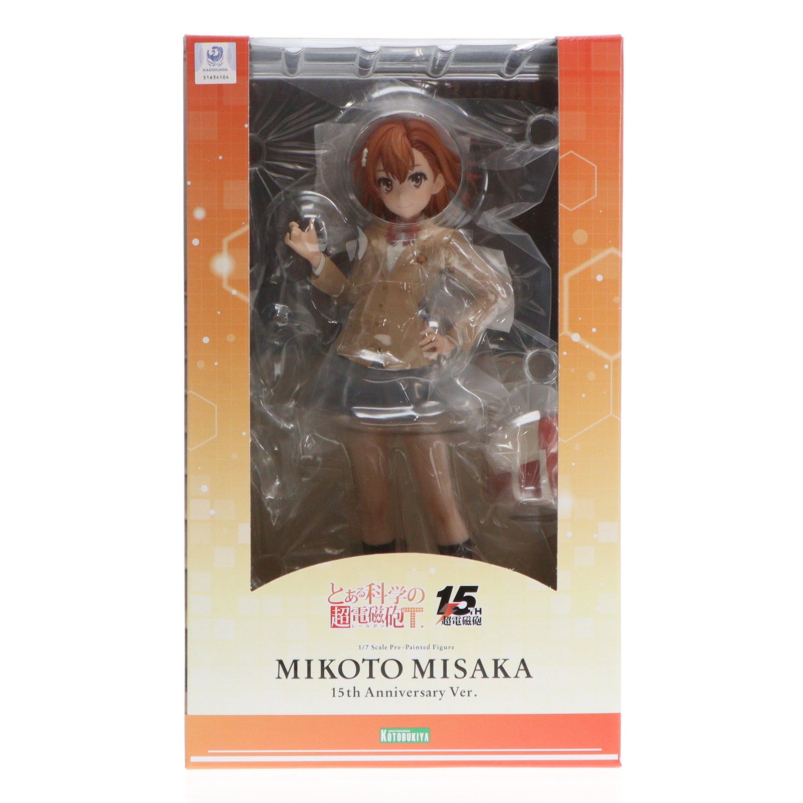 【中古即納】[FIG] 御坂美琴(みさかみこと) 15周年記念Ver. とある科学の超電磁砲T 1/7 完成品 フィギュア(PV014) コトブキヤ(20230421)