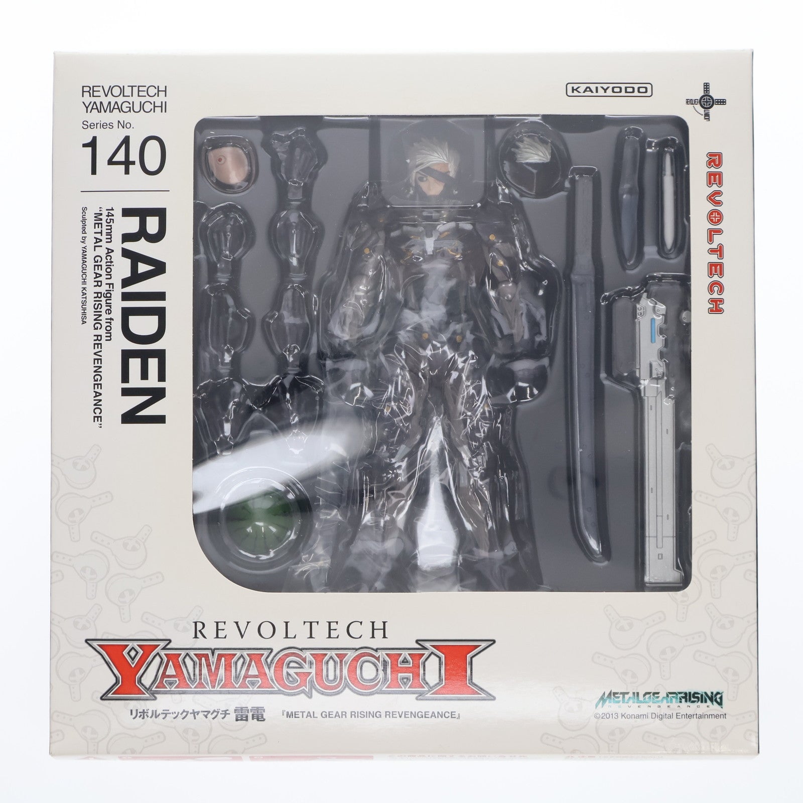 【中古即納】[FIG] リボルテックヤマグチ No.140 雷電 METAL GEAR RISING REVENGEANCE(メタルギアライジングリベンジェンス) 完成品 可動フィギュア 海洋堂(20131115)
