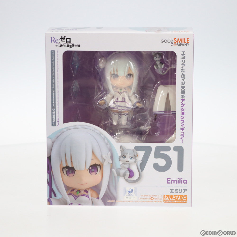 【中古即納】[FIG] (再販) ねんどろいど 751 エミリア Re:ゼロから始める異世界生活 完成品 可動フィギュア グッドスマイルカンパニー(20200906)
