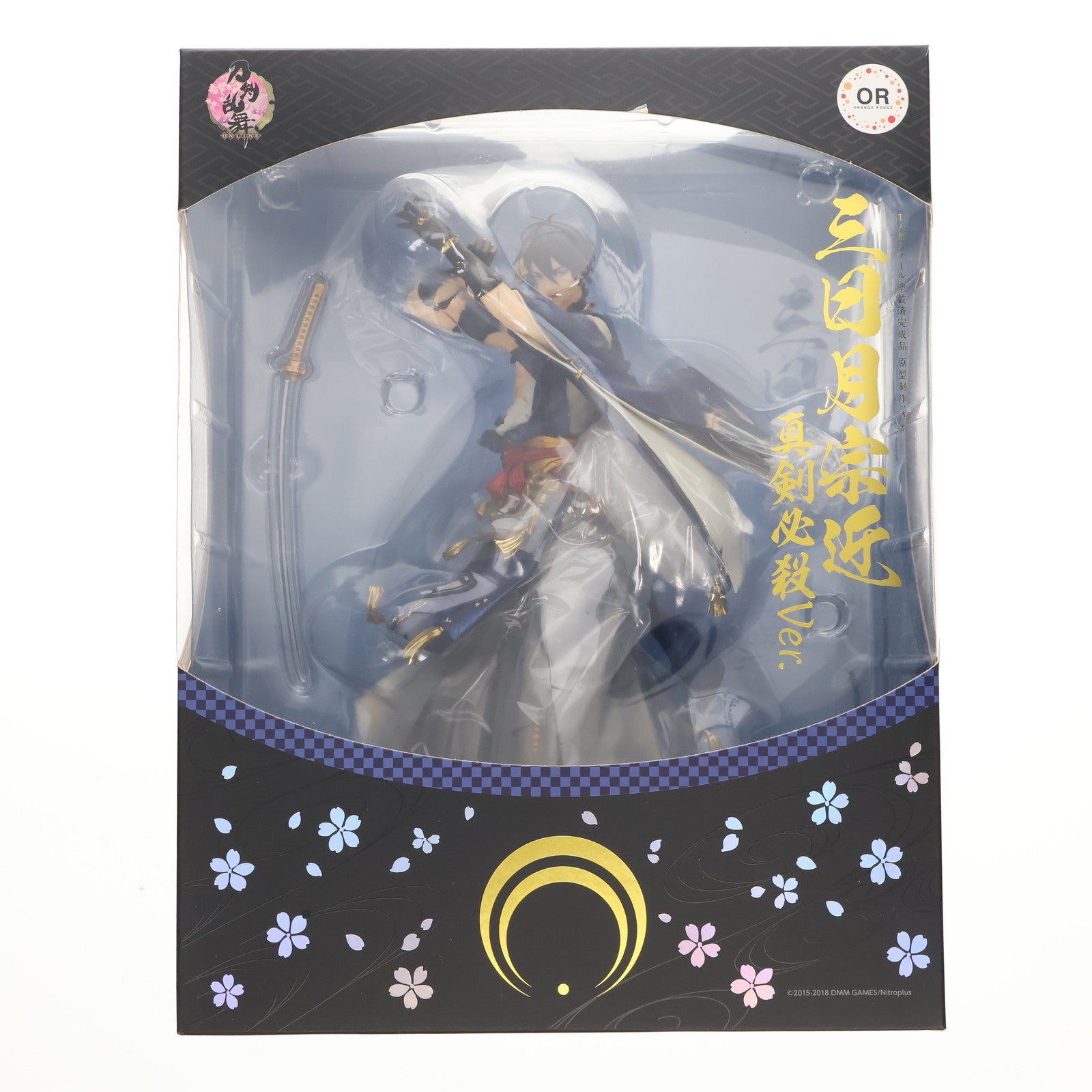 【中古即納】[FIG] 三日月宗近(みかづきむねちか) 真剣必殺Ver. 刀剣乱舞-ONLINE- 1/8 完成品 フィギュア オランジュ・ルージュ(20180923)