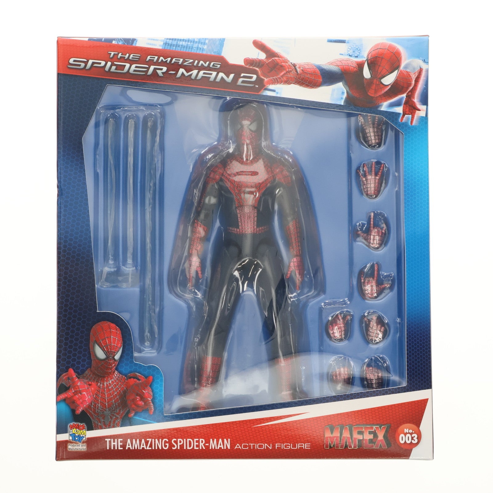 【中古即納】[FIG] マフェックス No.003 MAFEX SPIDER-MAN(スパイダーマン) THE AMAZING SPIDER-MAN2(アメイジング・スパイダーマン2) 完成品 可動フィギュア メディコム・トイ(20160622)