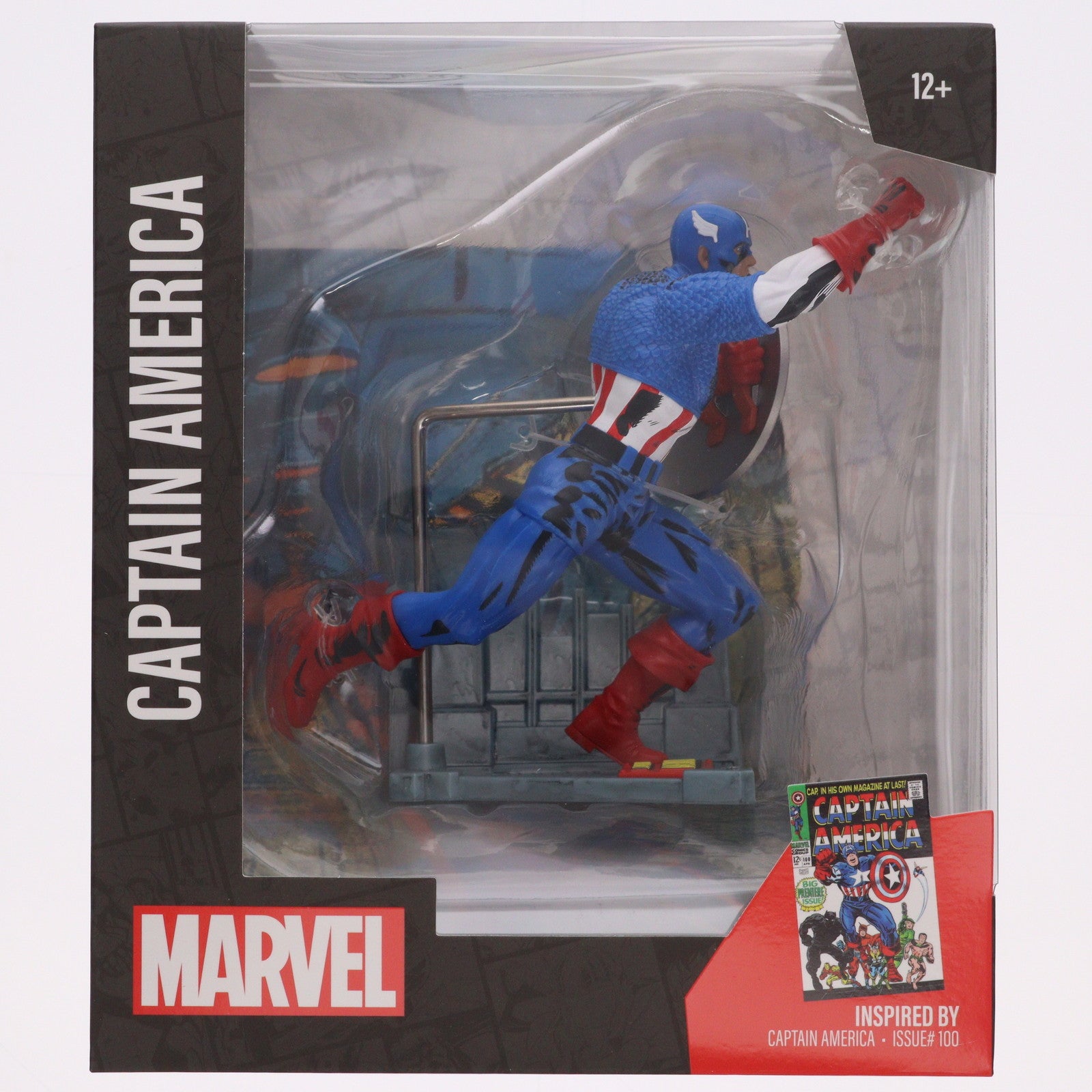 【中古即納】[FIG] シーン・フィギュア #008 キャプテン・アメリカ(ジャック・カービー/Captain America Vol.1 #100) MARVEL COMICS(マーベル・コミック) 1/10 完成品 フィギュア マクファーレン・トイズ(20241031)