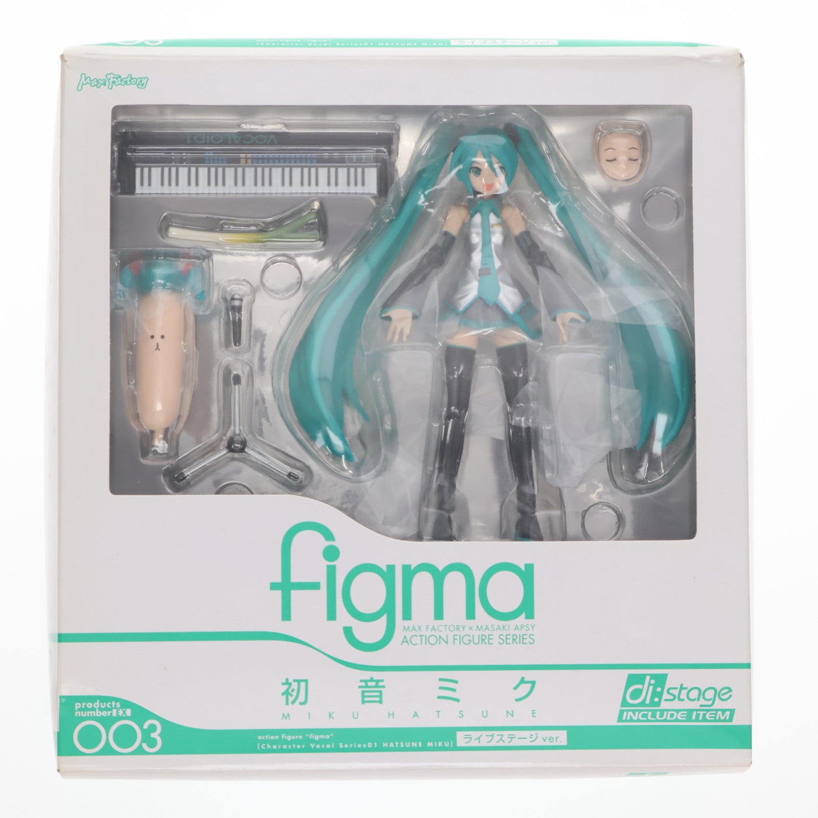 【中古即納】[FIG] ワンフェス2009夏限定 figma(フィグマ) EX-003 初音ミク ライブステージver. キャラクター・ボーカル・シリーズ01 初音ミク 完成品 可動フィギュア マックスファクトリー(20090731)