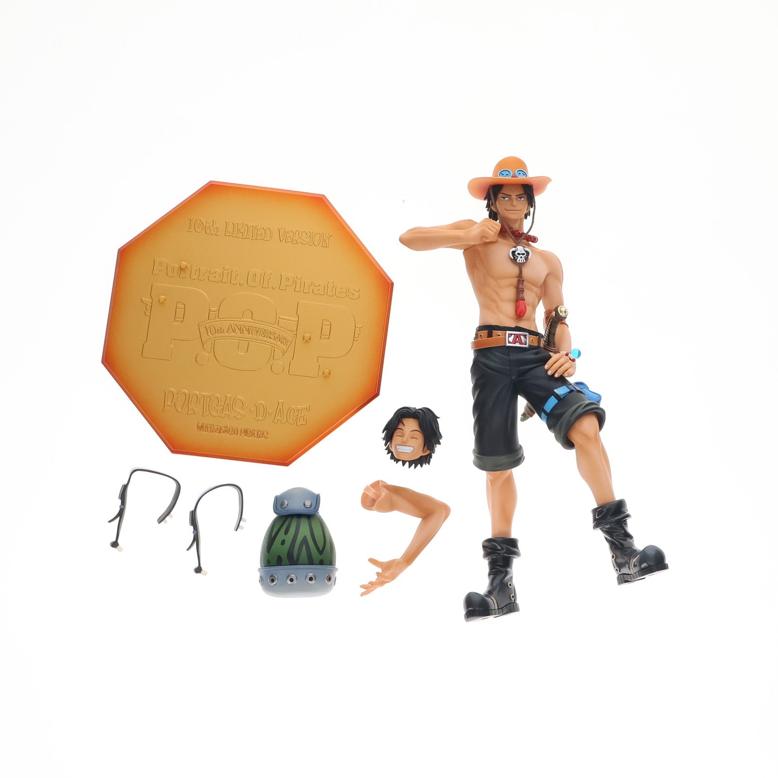 【中古即納】[FIG] Portrait.Of.Pirates P.O.P NEO-DX ポートガス・D・エース 10th LIMITED Ver. 限定復刻版 ONE PIECE(ワンピース) 1/8 完成品 フィギュア プレミアムバンダイ&一部店舗&オンラインショップ限定 メガハウス(20221216)