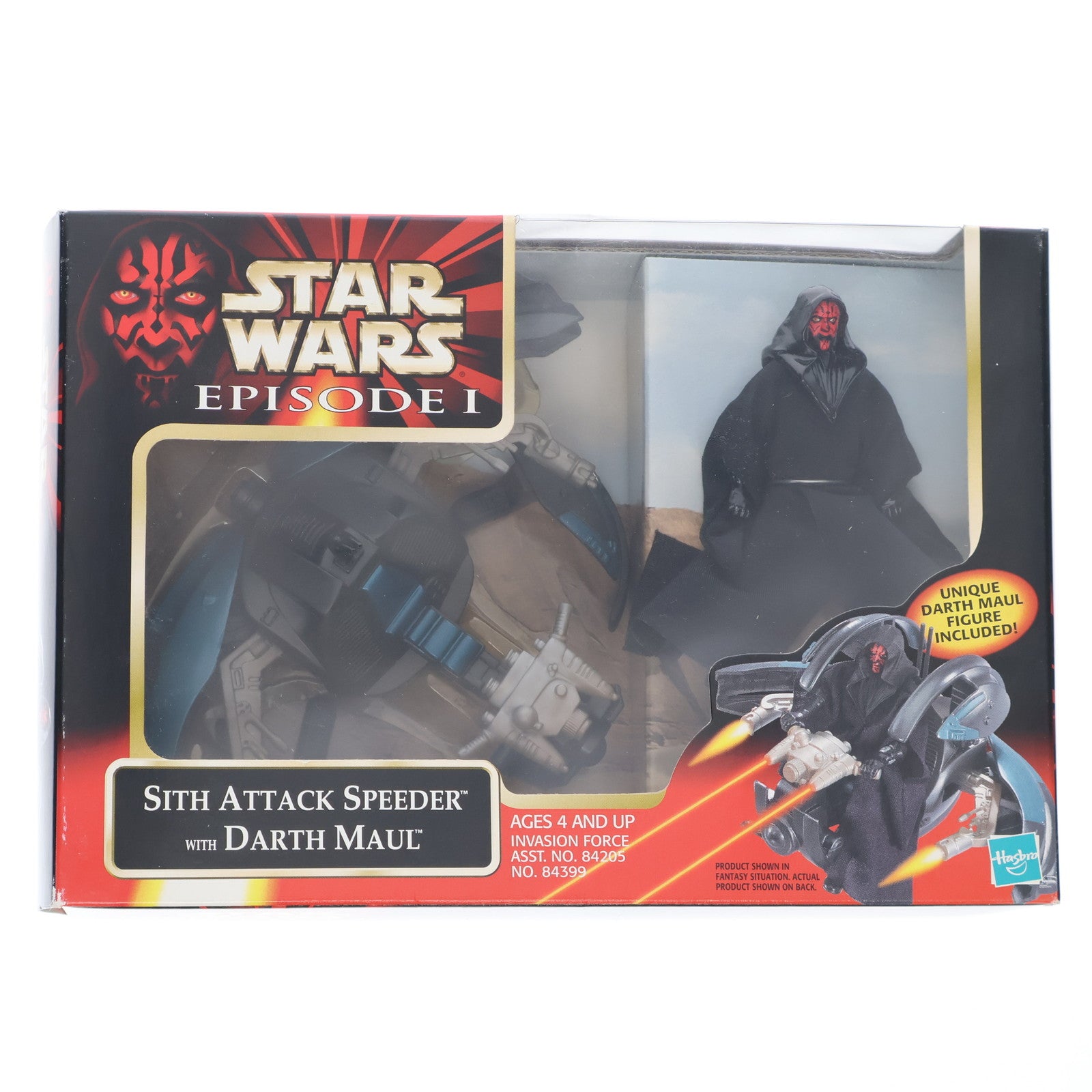【中古即納】[FIG] シス・アタック・スピーダー with ダース・モール インベイジョン・フォース with フィギュア STAR WARS(スター・ウォーズ) エピソード1/ファントム・メナス 完成品 可動フィギュア ハズブロ(19991231)