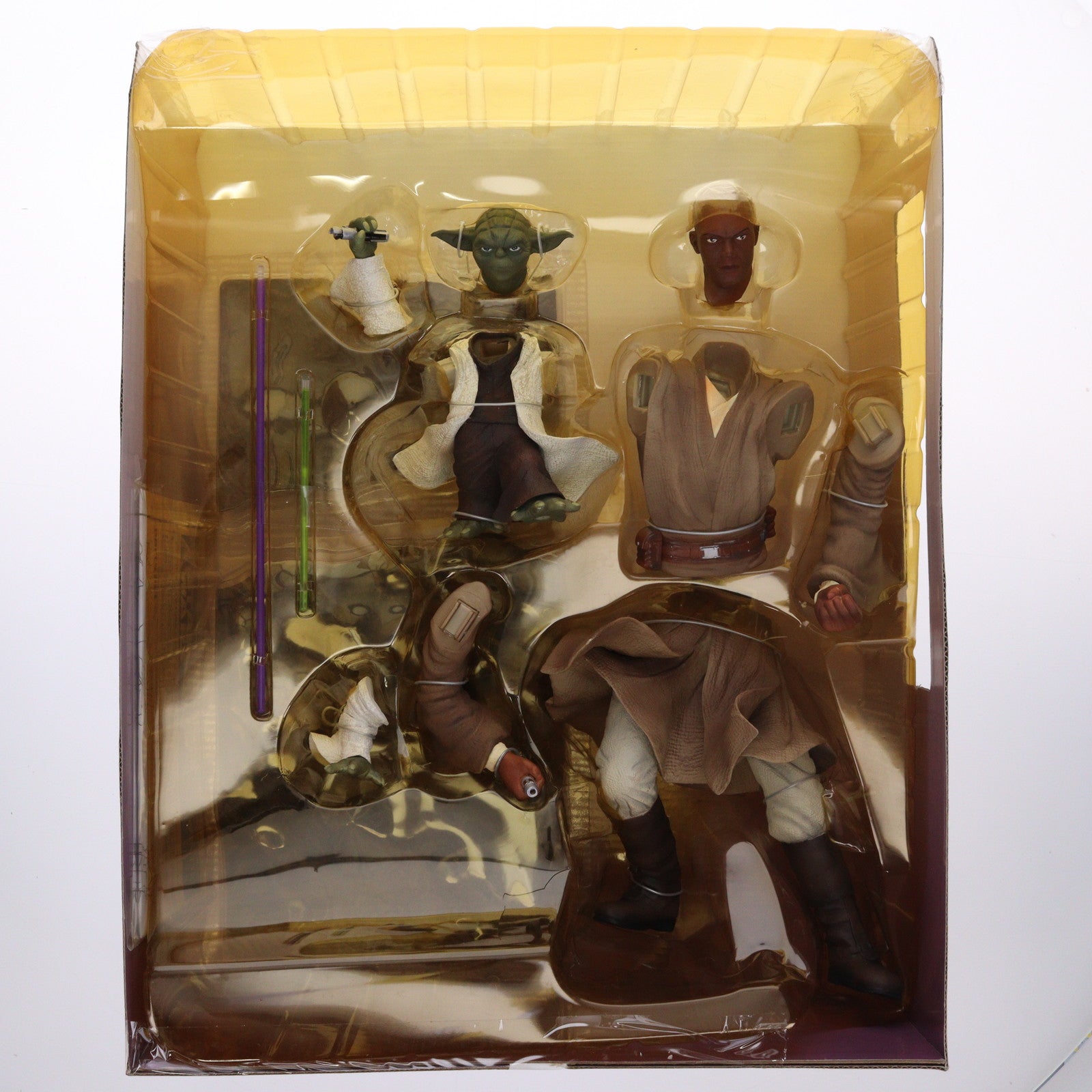 【中古即納】[FIG] ヨーダ&メイス・ウィンドゥ STAR WARS(スター・ウォーズ) エピソード2/クローンの攻撃 1/7 完成品 フィギュア(SW-05) コトブキヤ(20021130)