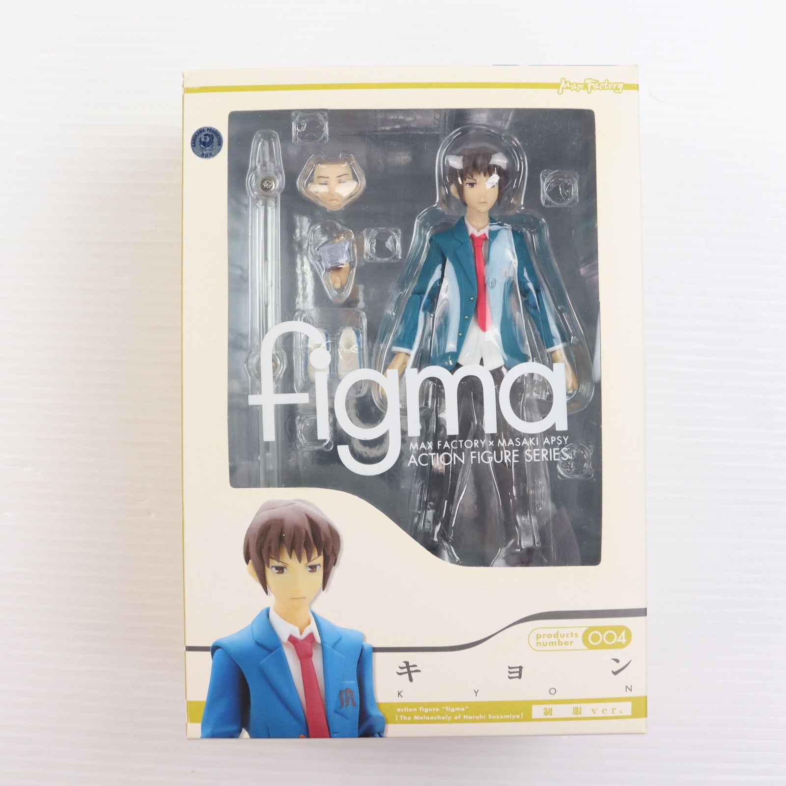 【中古即納】[FIG] figma(フィグマ) 004 キョン 制服ver. 涼宮ハルヒの憂鬱 完成品 可動フィギュア マックスファクトリー(20080712)