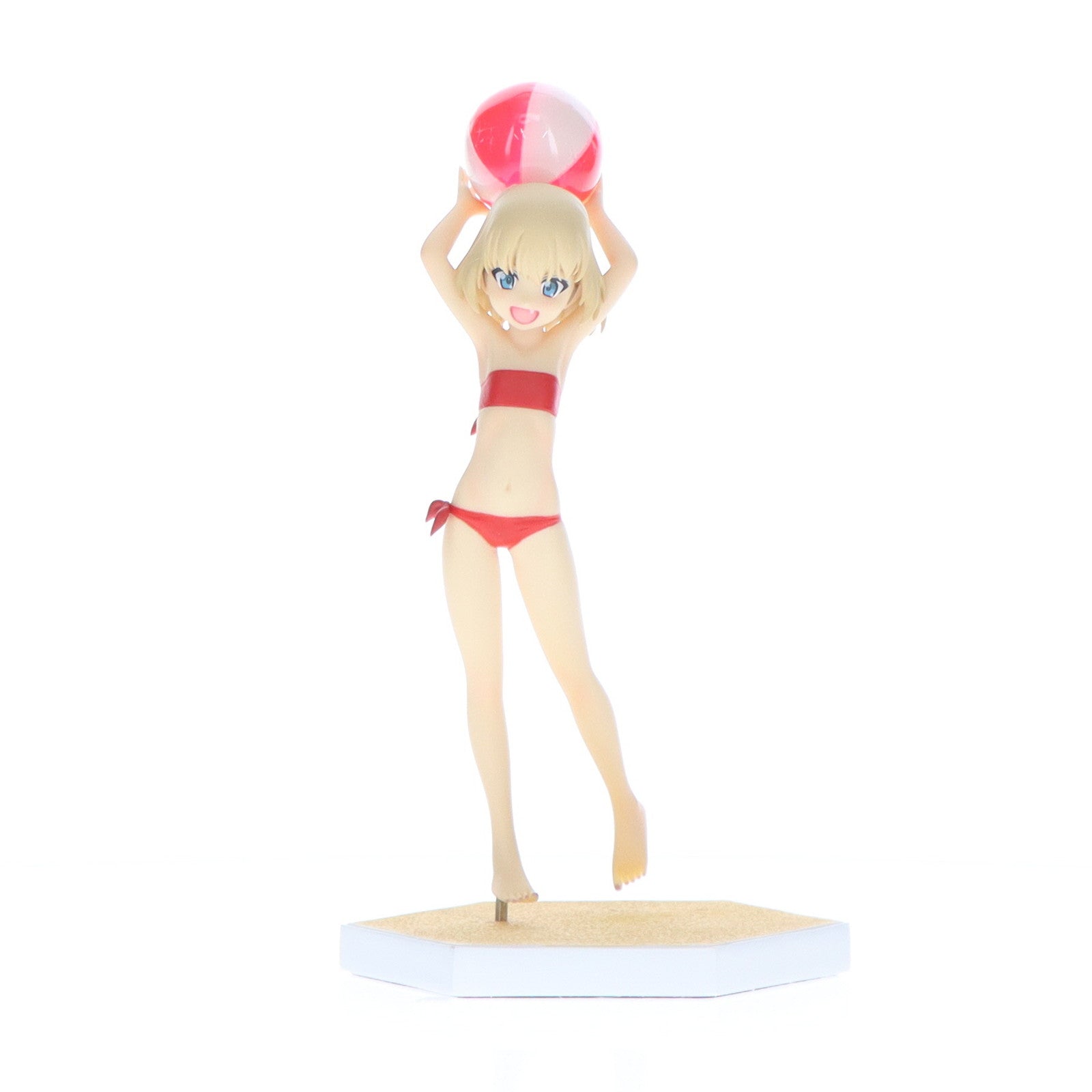 【中古即納】[FIG] 初期不良対応パーツ付属 Be-Jwebショップ限定 BEACH QUEENS PREMIUM(ビーチクイーンズプレミアム) カチューシャ ガールズ&パンツァー 1/10 完成品 フィギュア(NF-335) ウェーブ(WAVE)(20150630)