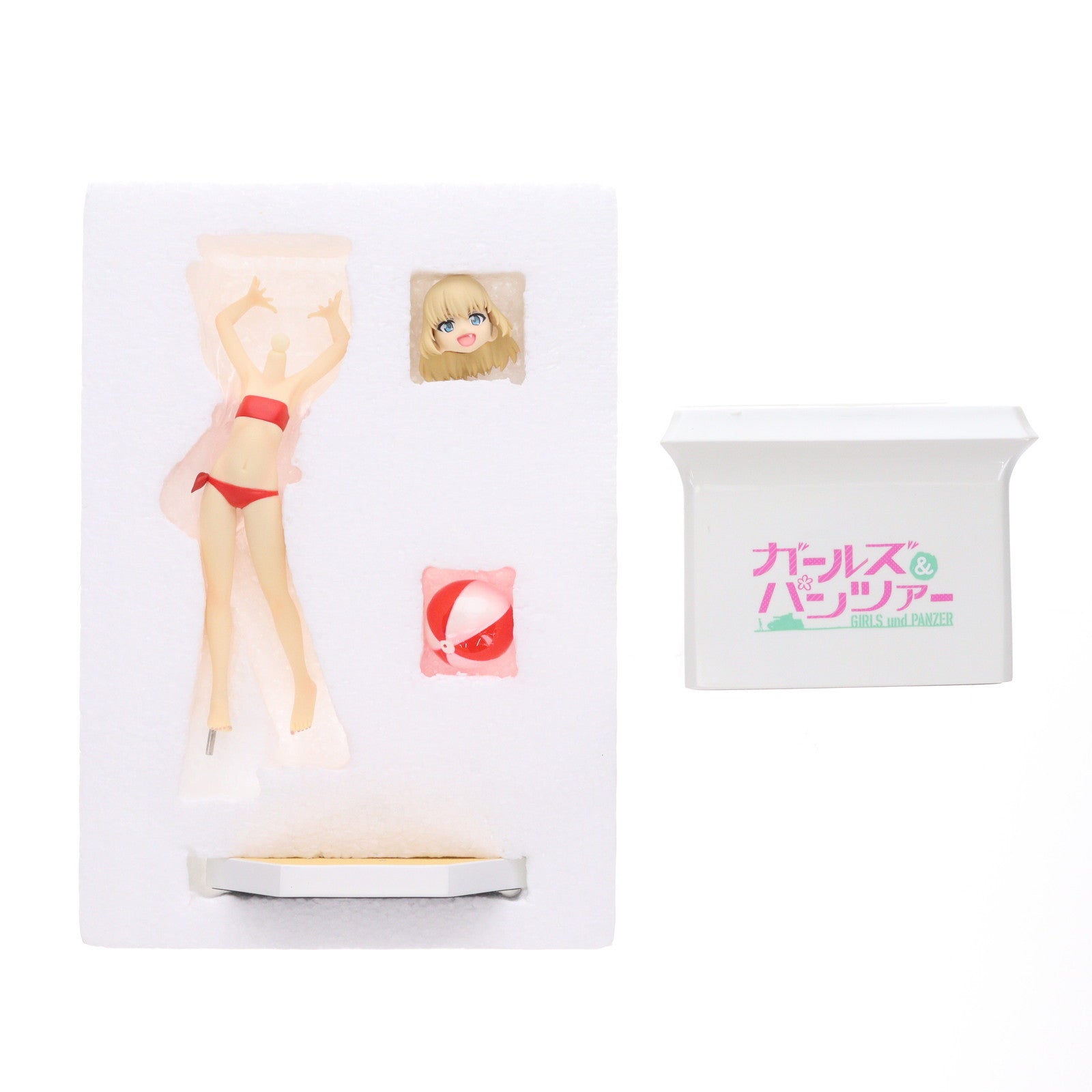 【中古即納】[FIG] 初期不良対応パーツ付属 Be-Jwebショップ限定 BEACH QUEENS PREMIUM(ビーチクイーンズプレミアム) カチューシャ ガールズ&パンツァー 1/10 完成品 フィギュア(NF-335) ウェーブ(WAVE)(20150630)