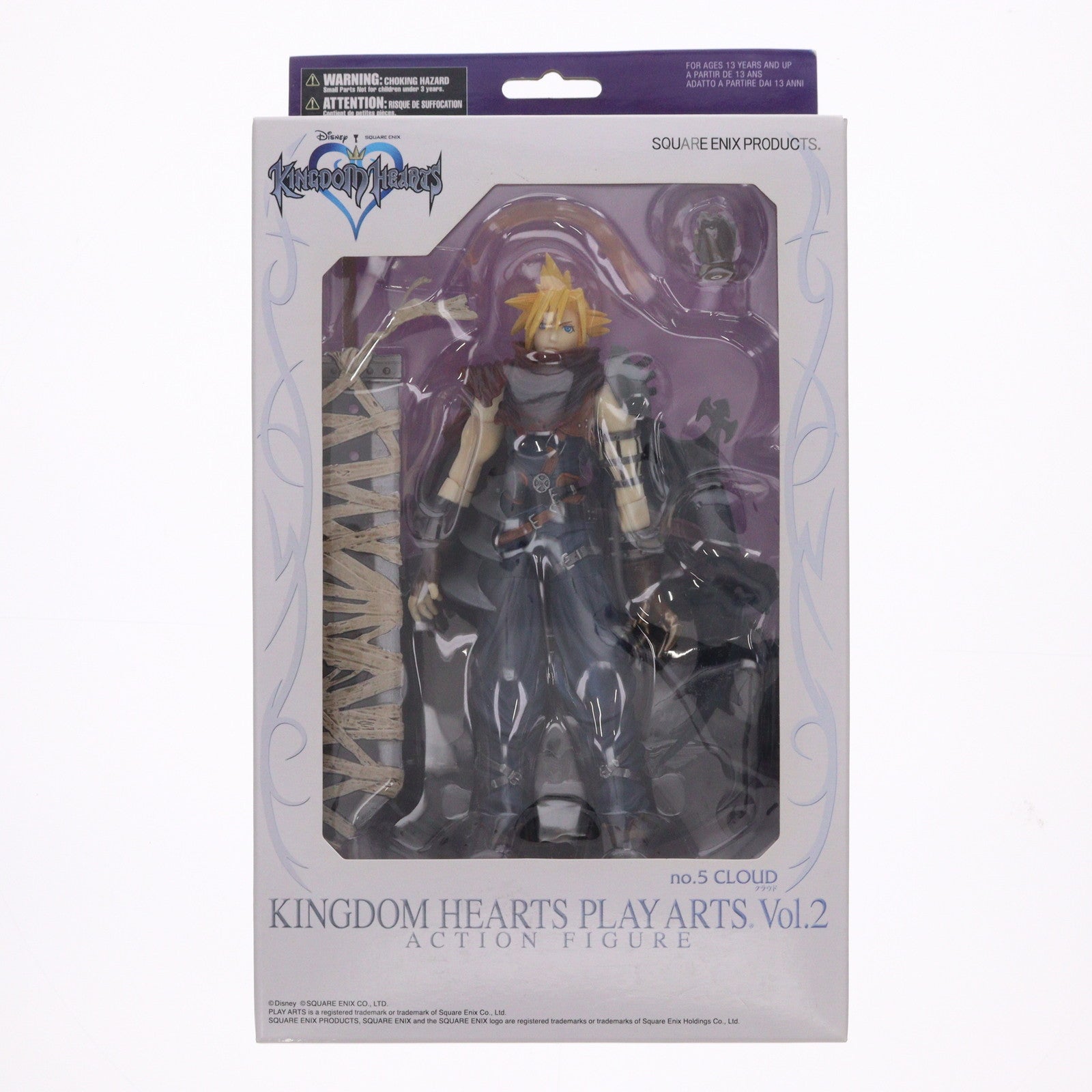 【中古即納】[FIG] PLAY ARTS(プレイアーツ) クラウド キングダムハーツバージョン KINGDOM HEARTS(キングダム・ハーツ) 完成品 可動フィギュア スクウェア・エニックス(20100423)
