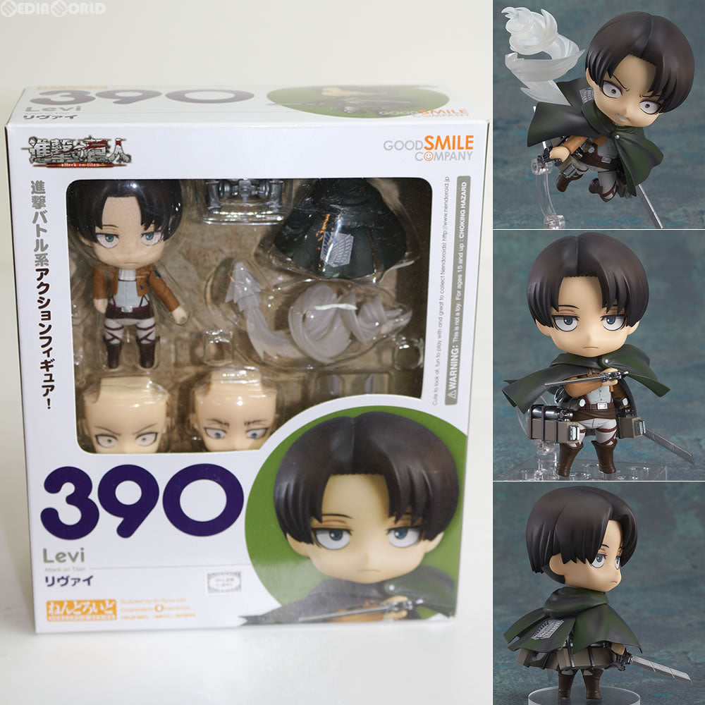 【中古即納】[FIG] ねんどろいど 390 リヴァイ 進撃の巨人 完成品 可動フィギュア グッドスマイルカンパニー(20140621)