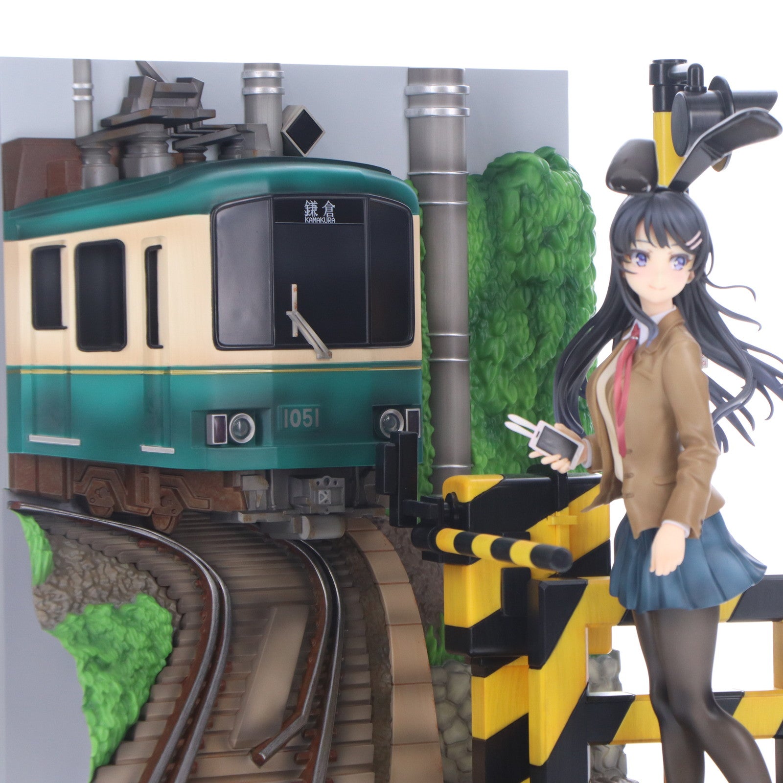 【中古即納】[FIG] eStream Store限定 SHIBUYA SCRAMBLE FIGURE 桜島麻衣(さくらじままい) -江ノ電 Ver.- 青春ブタ野郎はバニーガール先輩の夢を見ない 1/7 完成品 フィギュア eStream/アルファサテライト(20220531)