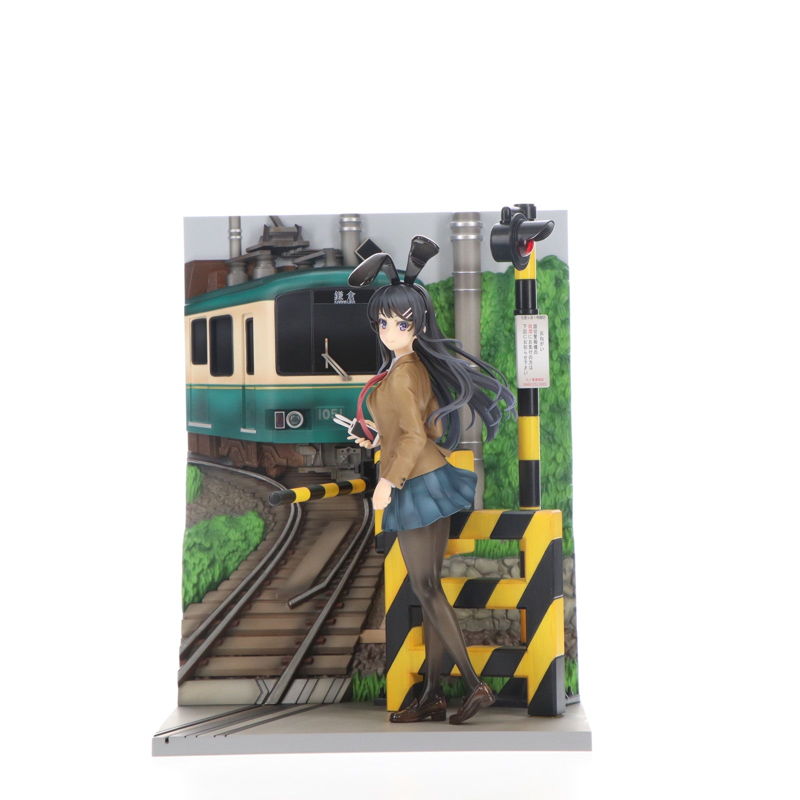 【中古即納】[FIG] eStream Store限定 SHIBUYA SCRAMBLE FIGURE 桜島麻衣(さくらじままい) -江ノ電 Ver.- 青春ブタ野郎はバニーガール先輩の夢を見ない 1/7 完成品 フィギュア eStream/アルファサテライト(20220531)