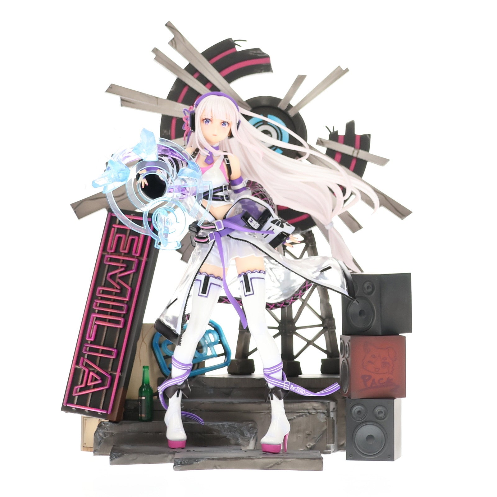 【中古即納】[FIG] 単体購入特典付属 SHIBUYA SCRAMBLE FIGURE エミリア -Neon City Ver.- Re:ゼロから始める異世界生活 1/7 完成品 フィギュア eStream Store&Amazon限定 eStream/アルファサテライト(20220630)