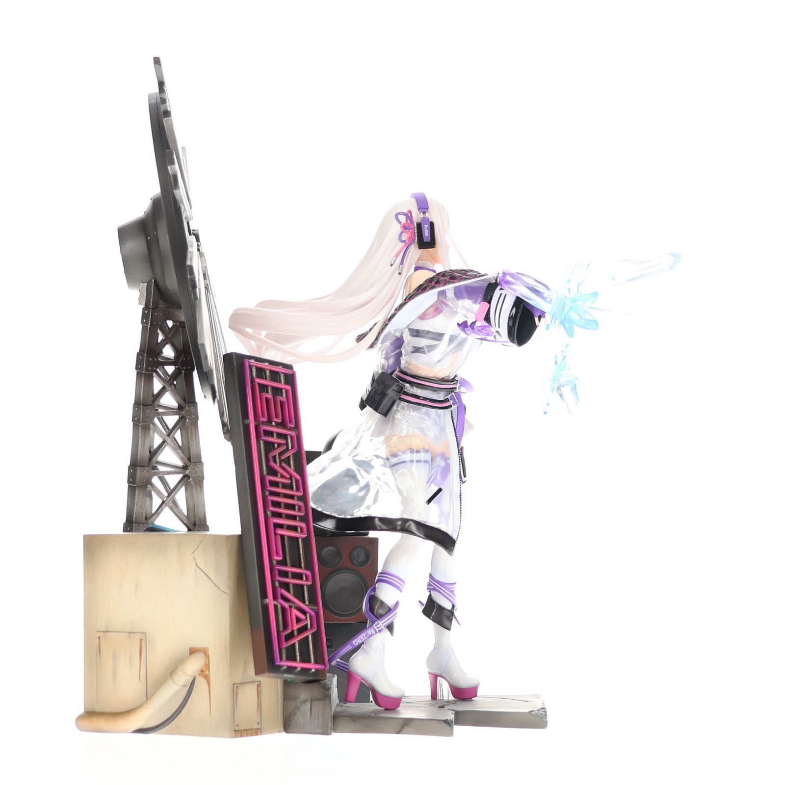 【中古即納】[FIG] 単体購入特典付属 SHIBUYA SCRAMBLE FIGURE エミリア -Neon City Ver.- Re:ゼロから始める異世界生活 1/7 完成品 フィギュア eStream Store&Amazon限定 eStream/アルファサテライト(20220630)