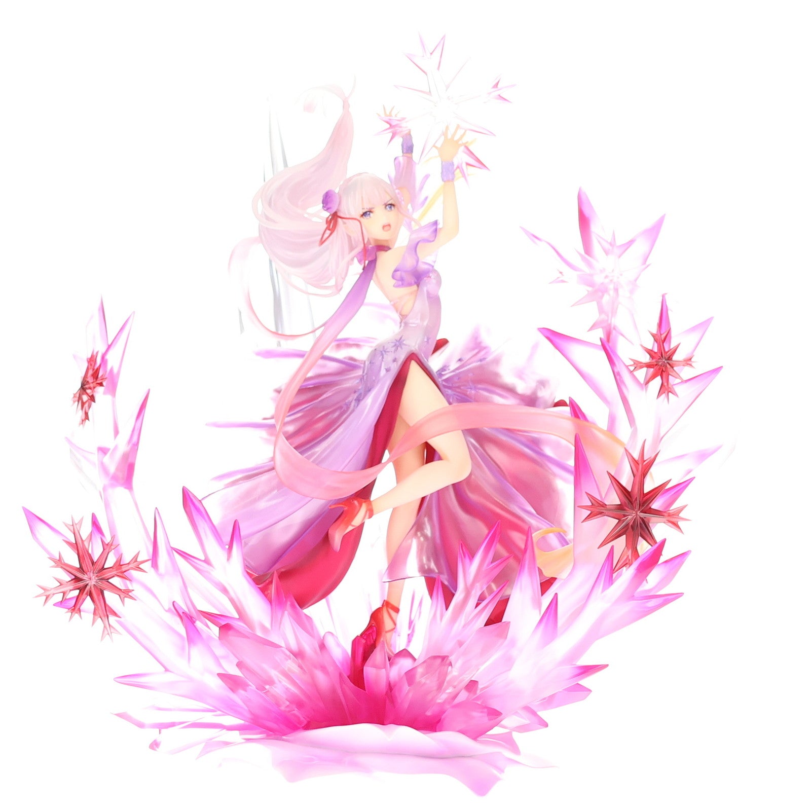 【中古即納】[FIG] eStream Store限定 SHIBUYA SCRAMBLE FIGURE 氷結のエミリア -Crystal Dress Ver- Re:ゼロから始める異世界生活 1/7 完成品 フィギュア eStream/アルファサテライト(20220430)