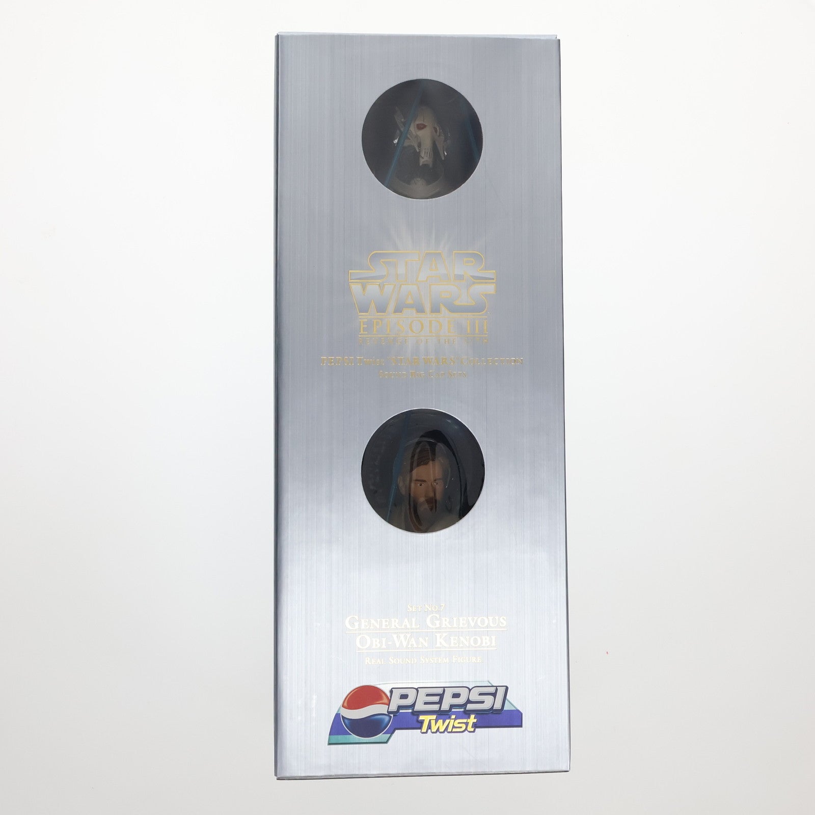 【中古即納】[FIG] PEPSI Twist STAR WARS COLLECTION サウンドビッグキャップセットNo.7 グリーヴァス将軍/オビ=ワン・ケノービ 完成品 フィギュア サントリー(19991231)