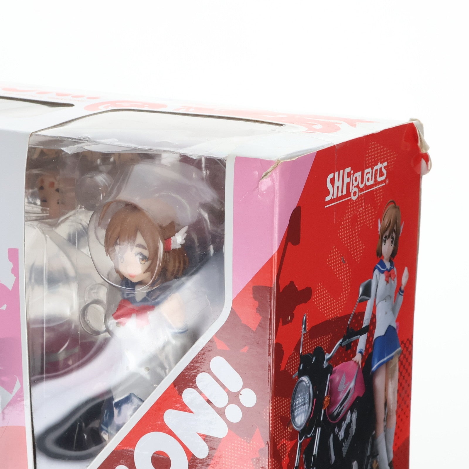 【中古即納】[FIG] S.H.Figuarts(フィギュアーツ) 佐倉羽音(制服)&CB400 SUPER FOUR(さくらはね) ばくおん!! 完成品 可動フィギュア バンダイ(20160930)