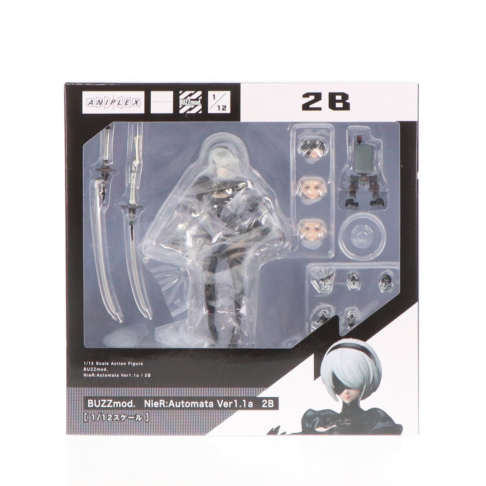 【中古即納】[FIG] BUZZmod.(バズモッド) 2B NieR:Automata(ニーア オートマタ) Ver1.1a 1/12 完成品 可動フィギュア アニプレックス(20240127)