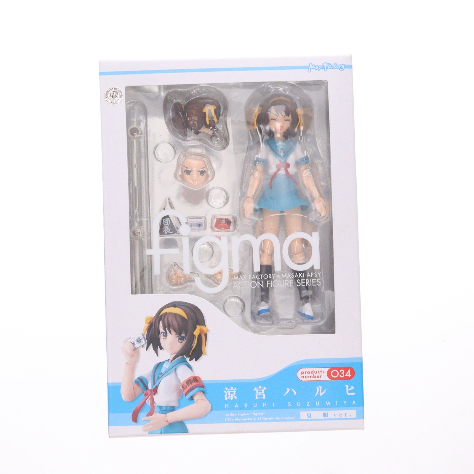 【中古即納】[FIG] figma(フィグマ) 034 涼宮ハルヒ 夏服Ver. 涼宮ハルヒの憂鬱 完成品 可動フィギュア マックスファクトリー(20090430)