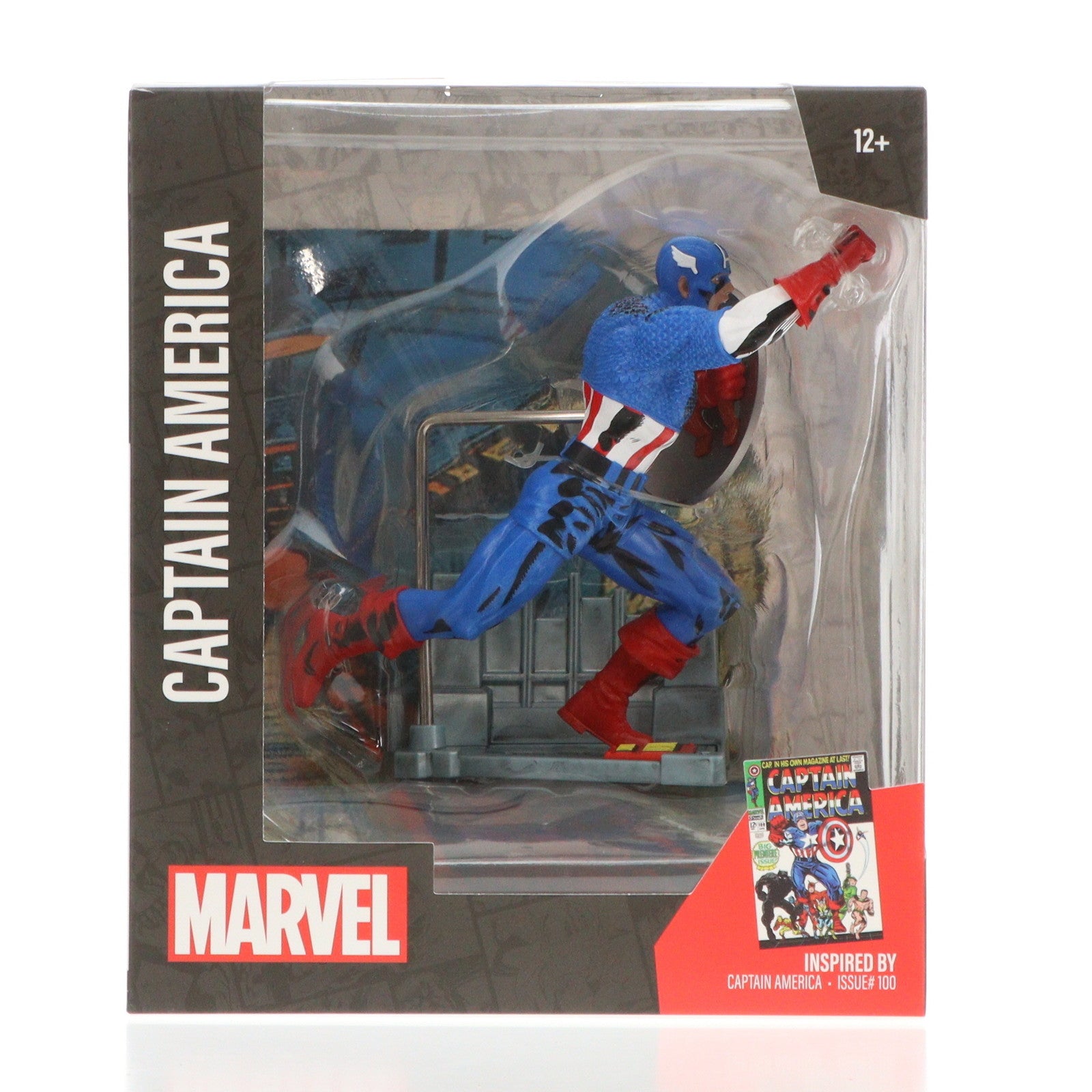 【中古即納】[FIG] シーン・フィギュア #008 キャプテン・アメリカ(ジャック・カービー/Captain America Vol.1 #100) MARVEL COMICS(マーベル・コミック) 1/10 完成品 フィギュア マクファーレン・トイズ(20241031)