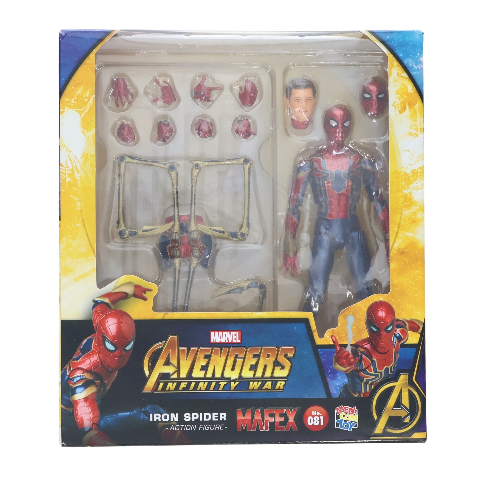 【中古即納】[FIG] マフェックス No.081 MAFEX IRON SPIDER(アイアンスパイダー) アベンジャーズ/インフィニティ・ウォー 完成品 可動フィギュア メディコム・トイ(20190623)