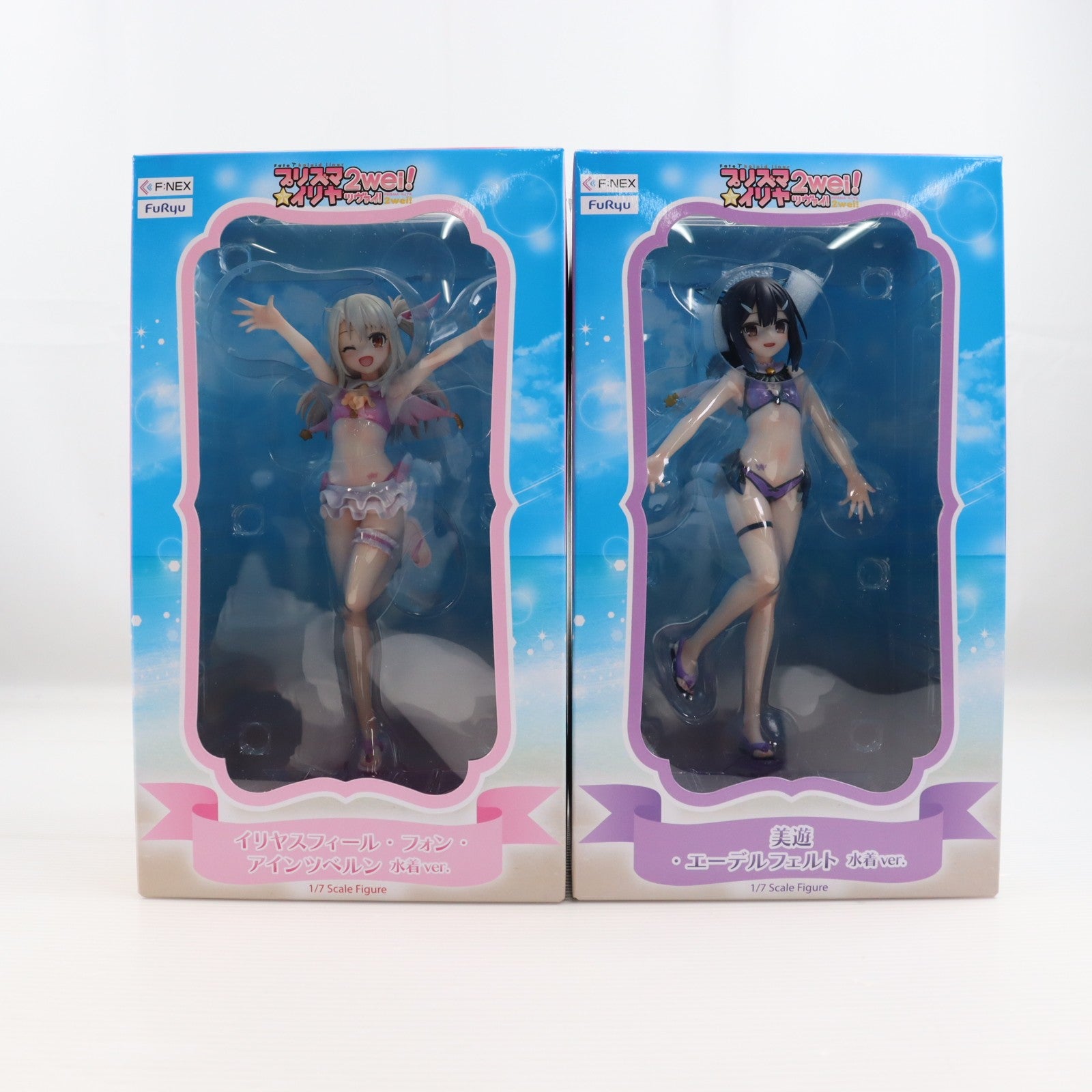 【中古即納】[FIG] FURYU HOBBY MALL限定 イリヤ&美遊 水着ver. スペシャルセット Fate/kaleid liner(フェイト/カレイドライナー) プリズマ☆イリヤ ツヴァイ! 1/7 完成品 フィギュア フリュー(20250212)