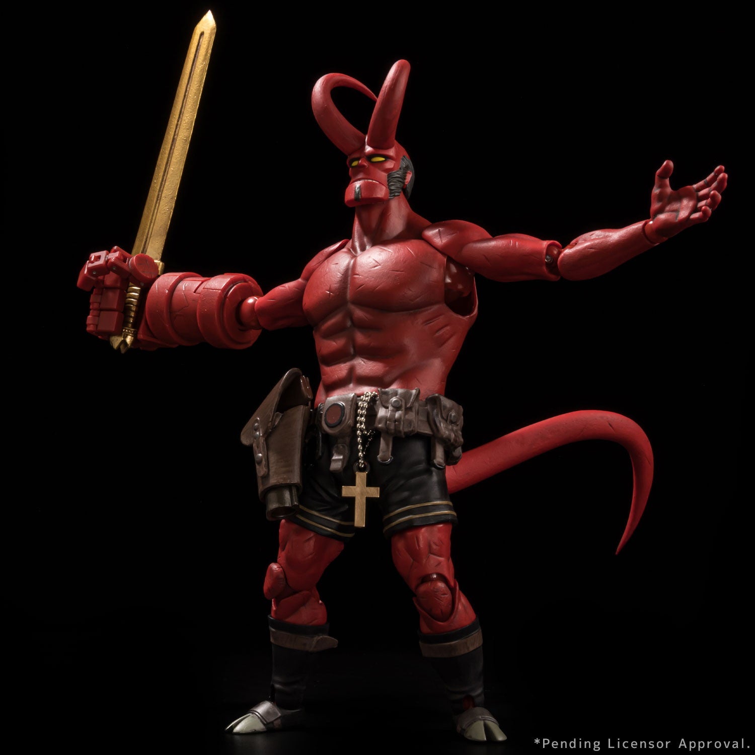 【中古即納】[FIG] ヘルボーイ 1/12 SCALE ACTION FIGURE 30TH ANNIVERSARY EDITION HELLBOY 完成品 可動フィギュア 1000toys(20241207)