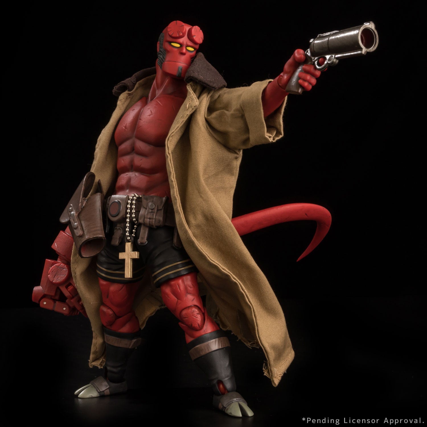 【中古即納】[FIG] ヘルボーイ 1/12 SCALE ACTION FIGURE 30TH ANNIVERSARY EDITION HELLBOY 完成品 可動フィギュア 1000toys(20241207)