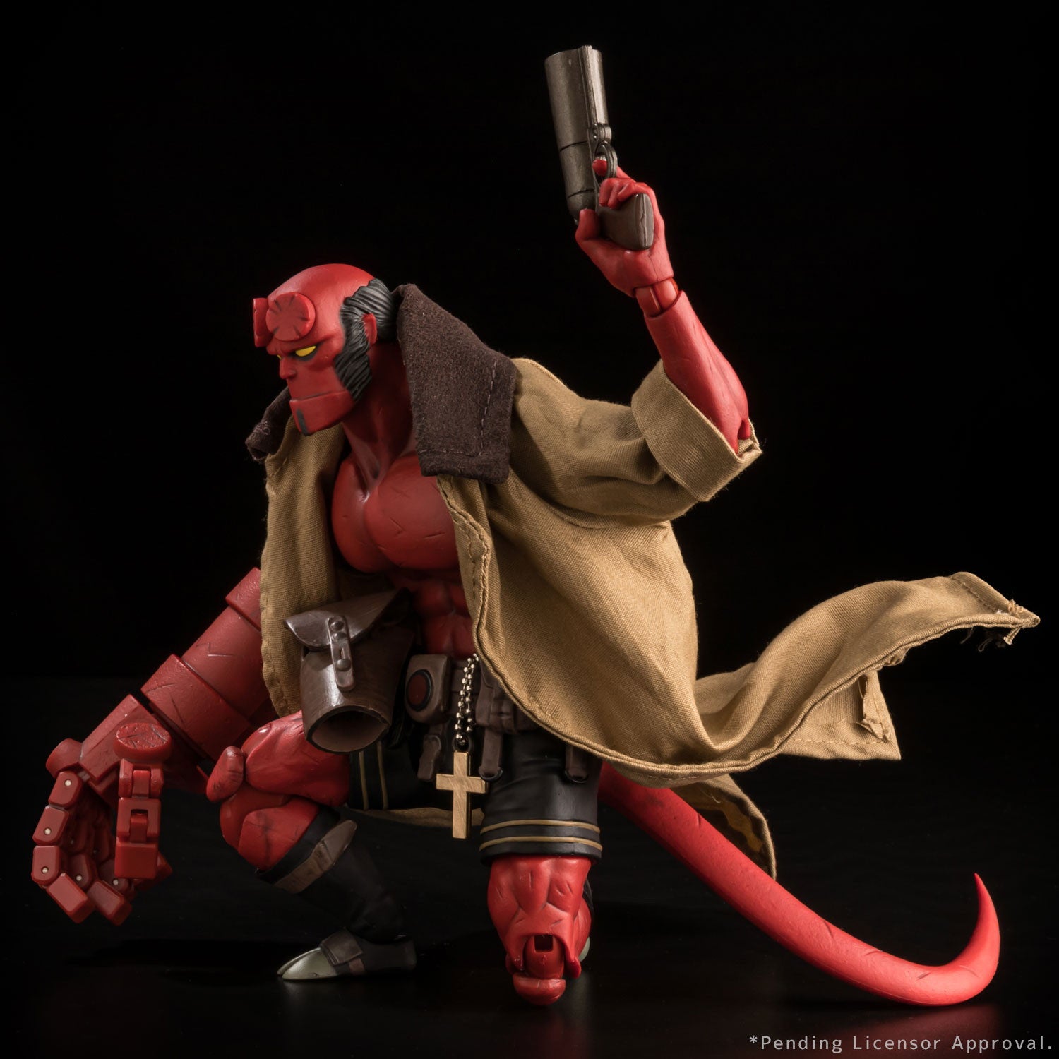 【中古即納】[FIG] ヘルボーイ 1/12 SCALE ACTION FIGURE 30TH ANNIVERSARY EDITION HELLBOY 完成品 可動フィギュア 1000toys(20241207)