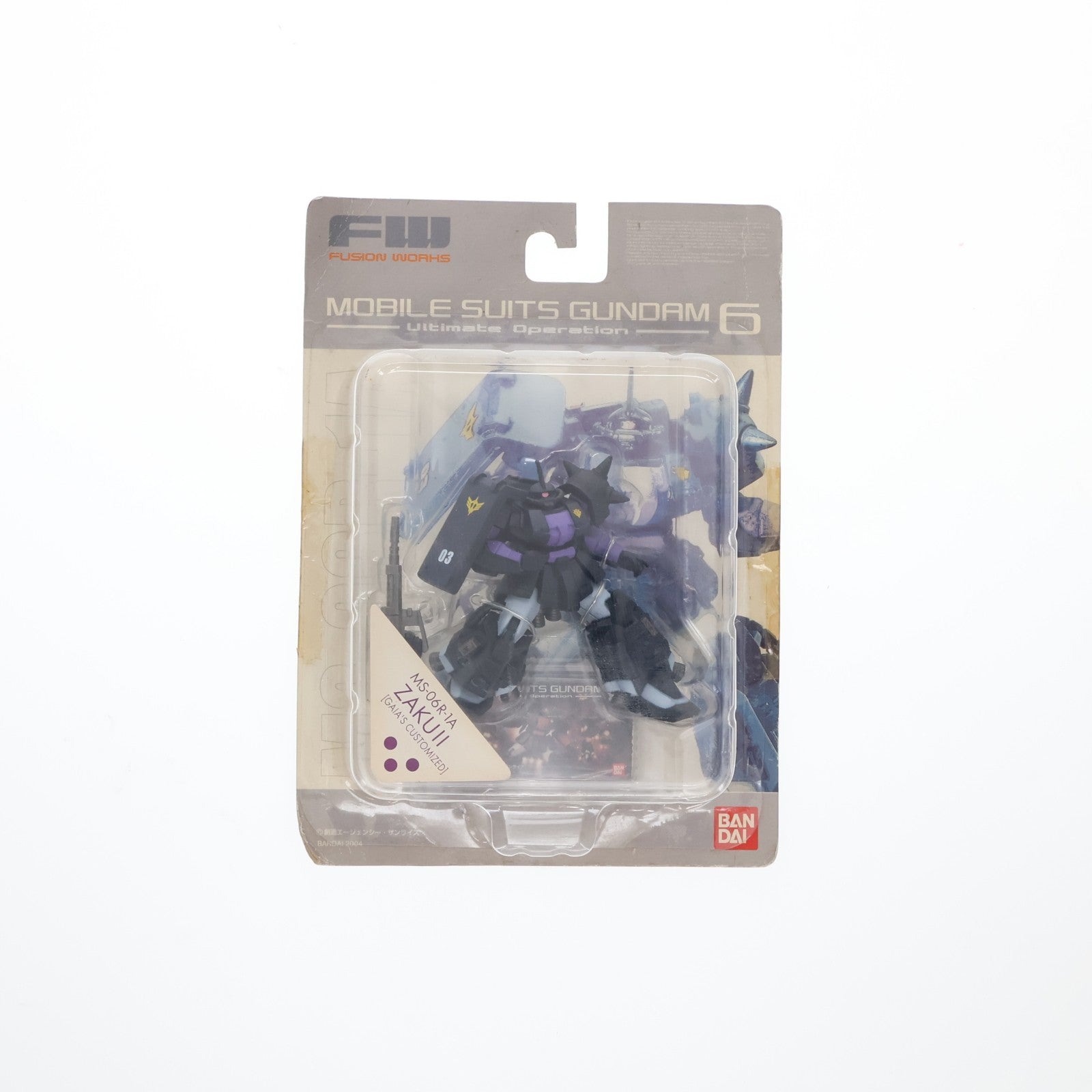 【中古即納】[FIG] (単品)(食玩) FW ガンダムアルティメットオペレーション6 MS-06R-1A 高機動型ザクII 黒い三連星 ガイア機 フィギュア バンダイ(20040614)